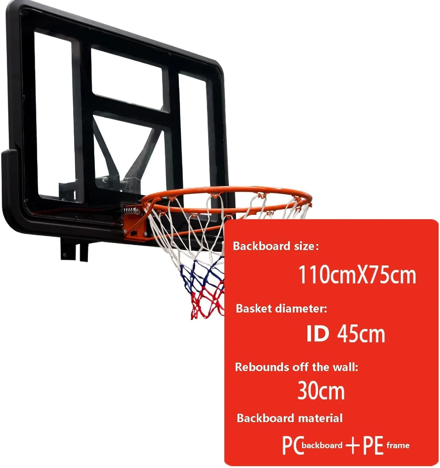 حلقه بسکتبال دیواری زرووا مناسب فضای داخلی و خارجی، مجموعه تخته بسکتبال با تور بسکتبال، تخته بسکتبال PVC با قاب آهنی، قطر 45 سانتی متر حلقه بسکتبال دیواری زرووا مناسب فضای داخلی و خارجی، مجموعه تخته بسکتبال با تور بسکتبال، تخته بسکتبال PVC با قاب آهنی، قطر 45 سانتی متر