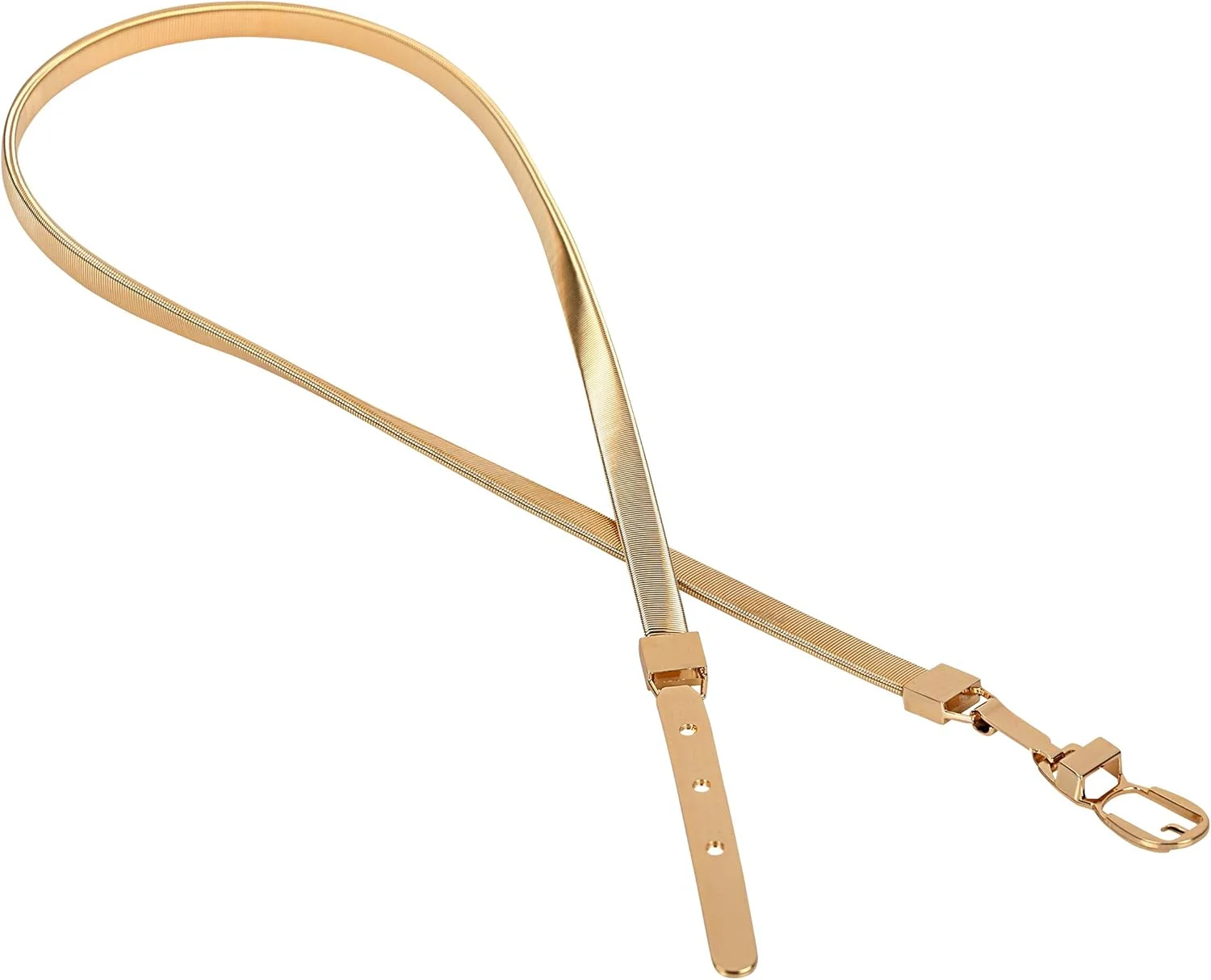 یوتبلا جواهرات کمربند کمر طلایی طرح صفحه فلزی قابل تنظیم الهام گرفته از افراد مشهور برای زنان/دختران (مدل 2)، طلایی، متوسط (YB_Belt_4)