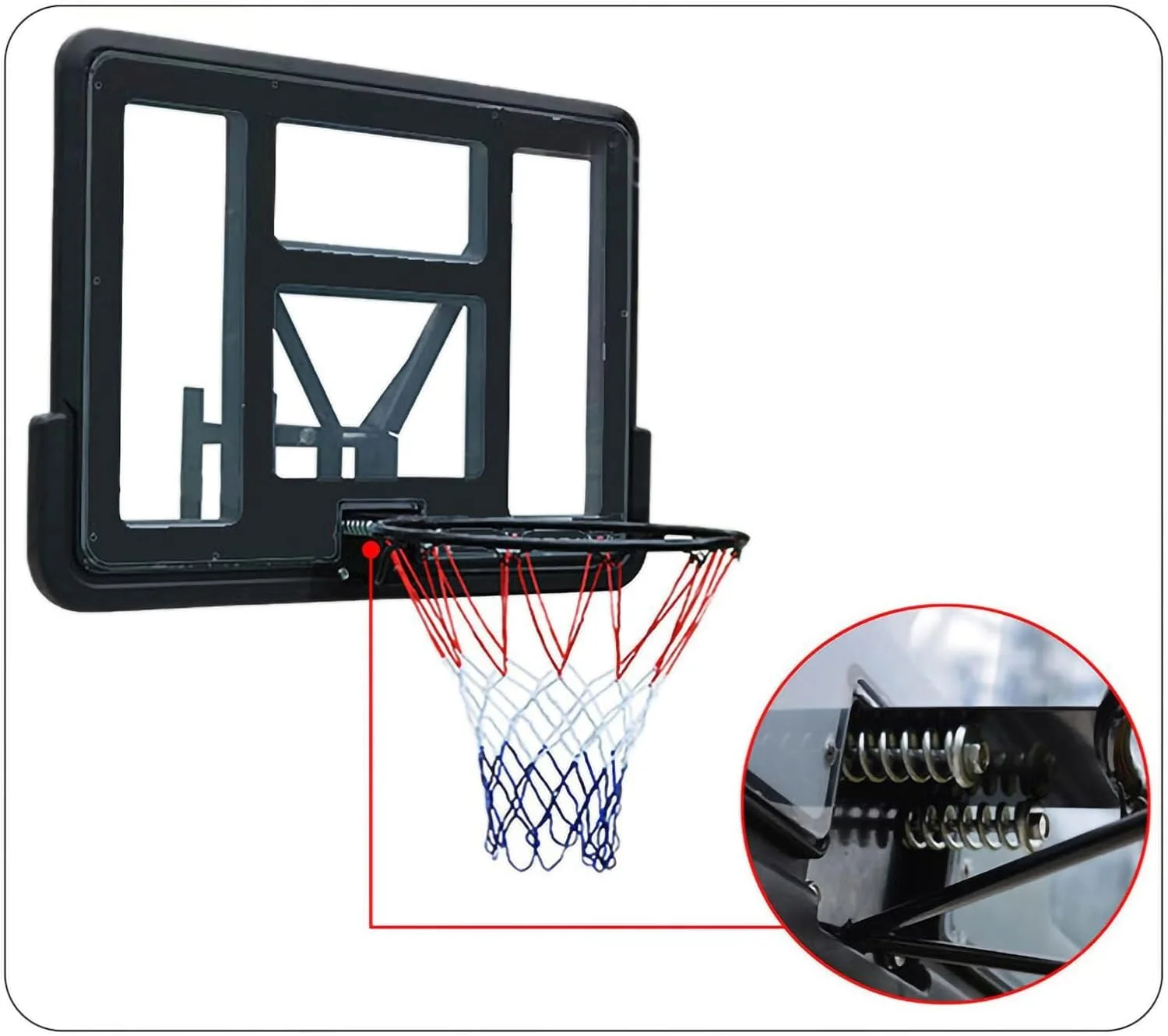 حلقه بسکتبال دیواری زرووا مناسب فضای داخلی و خارجی، مجموعه تخته بسکتبال با تور بسکتبال، تخته بسکتبال PVC با قاب آهنی، قطر 45 سانتی متر حلقه بسکتبال دیواری زرووا مناسب فضای داخلی و خارجی، مجموعه تخته بسکتبال با تور بسکتبال، تخته بسکتبال PVC با قاب آهنی، قطر 45 سانتی متر