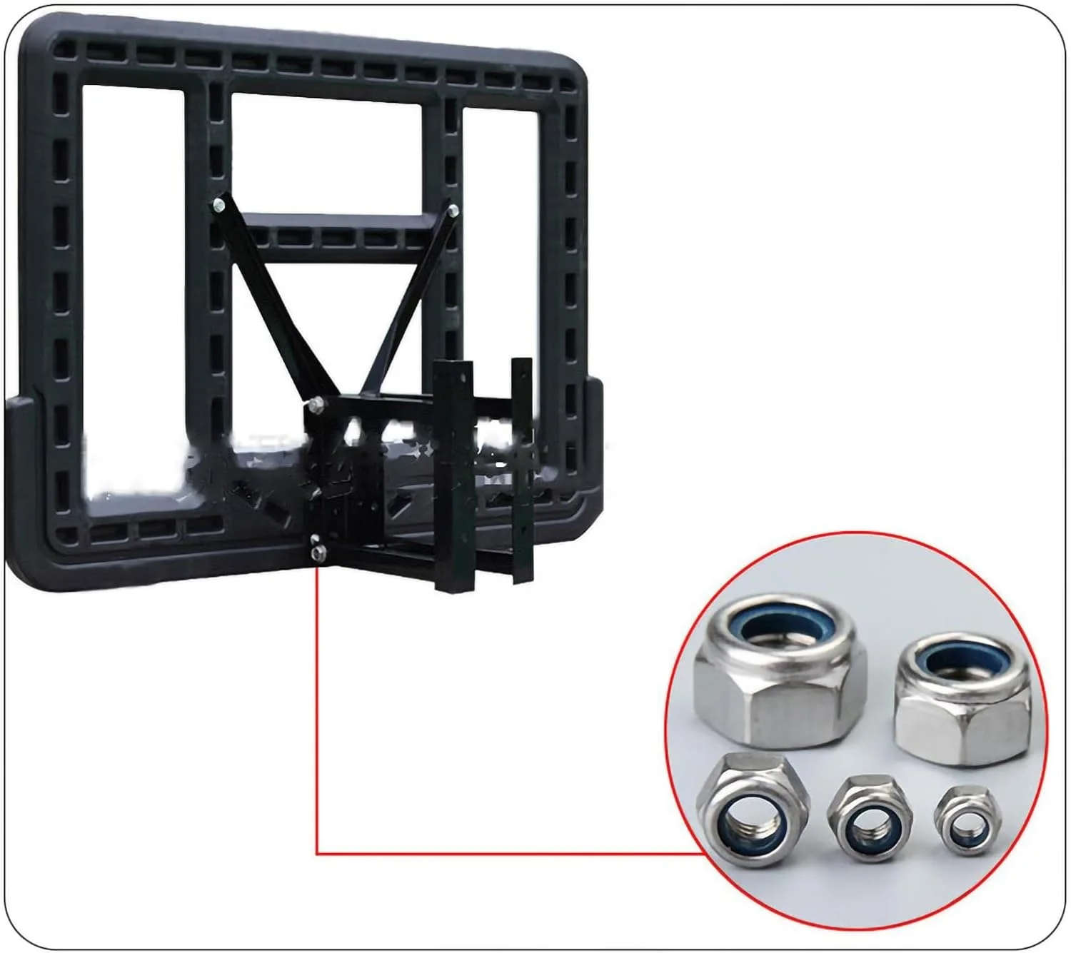 حلقه بسکتبال دیواری زرووا مناسب فضای داخلی و خارجی، مجموعه تخته بسکتبال با تور بسکتبال، تخته بسکتبال PVC با قاب آهنی، قطر 45 سانتی متر حلقه بسکتبال دیواری زرووا مناسب فضای داخلی و خارجی، مجموعه تخته بسکتبال با تور بسکتبال، تخته بسکتبال PVC با قاب آهنی، قطر 45 سانتی متر