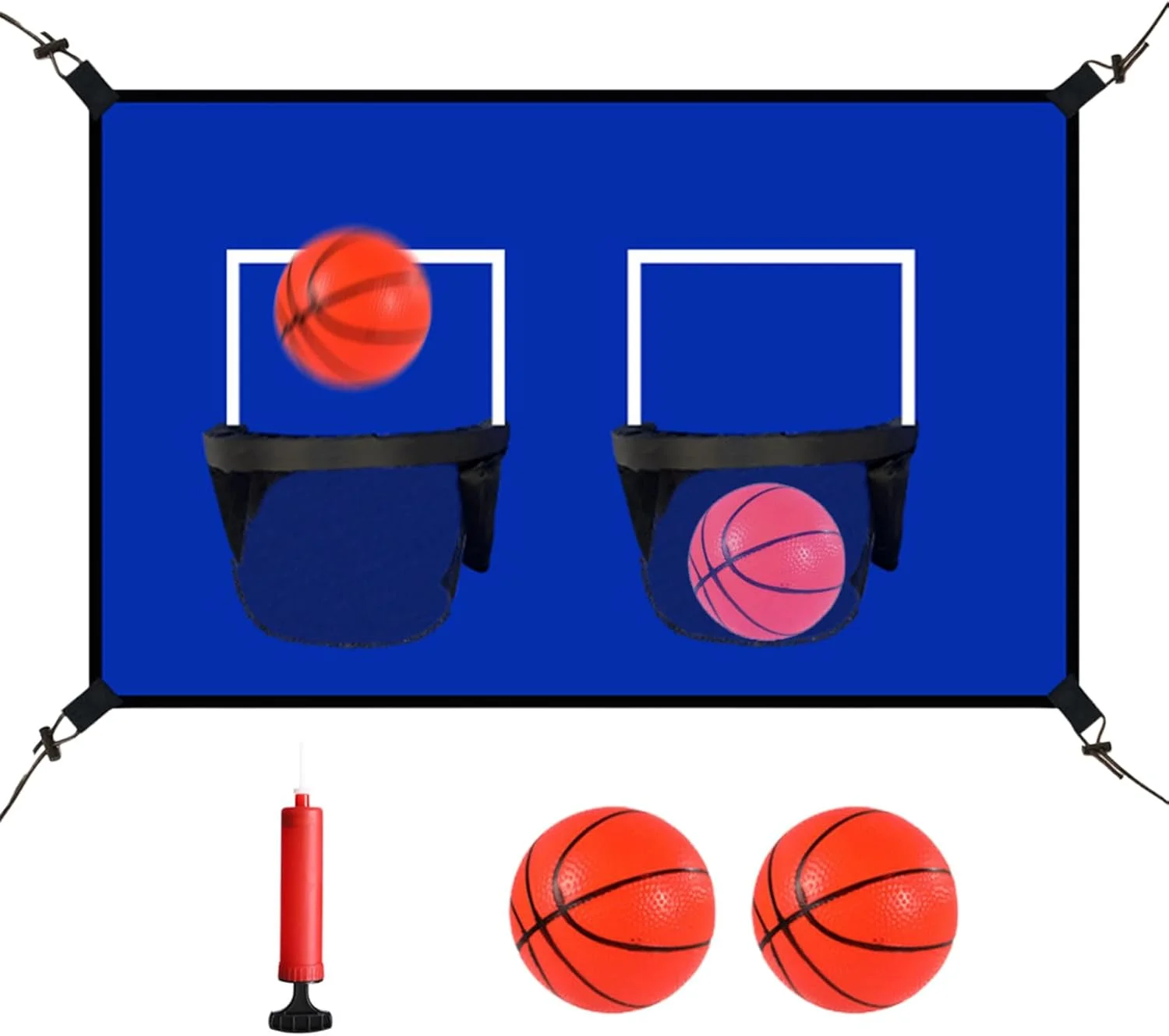 حلقه بسکتبال ترامپولین، حلقه بسکتبال قابل حمل ترامپولین، اسباب بازی های ورزشی ضد آب برای کودکان، اتصال توری مجموعه بازی پرش برای بازی های داخل و خارج از خانه، سرگرمی خانوادگی حلقه بسکتبال ترامپولین، حلقه بسکتبال قابل حمل ترامپولین، اسباب بازی های ورزشی ضد آب برای کودکان، اتصال توری مجموعه بازی پرش برای بازی های داخل و خارج از خانه، سرگرمی خانوادگی