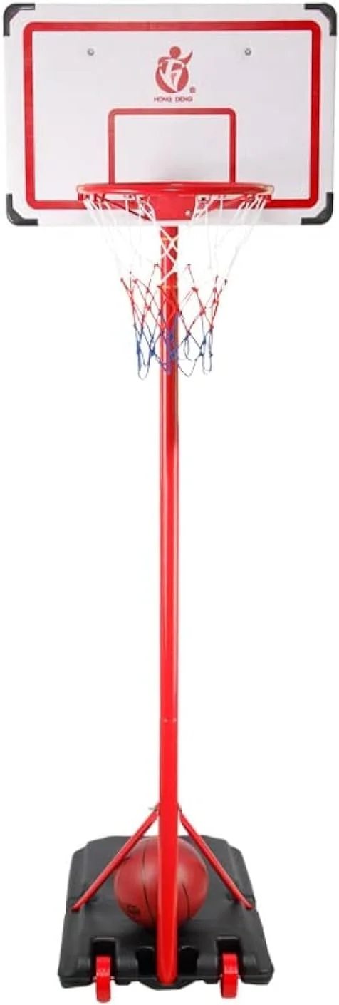 مجموعه حلقه و پایه بسکتبال TechPlus، بازی ورزشی سرگرم کننده قابل تنظیم ارتفاع برای کودکان، پایه بسکتبال چرخ دار مناسب کودکان و بزرگسالان برای فضای باز مجموعه حلقه و پایه بسکتبال TechPlus، بازی ورزشی سرگرم کننده قابل تنظیم ارتفاع برای کودکان، پایه بسکتبال چرخ دار مناسب کودکان و بزرگسالان برای فضای باز