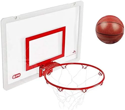 مجموعه بسکتبال SONGYU - تخته بسکتبال، تور بسکتبال، حلقه بسکتبال کودکان به همراه توپ، مجموعه بازی ورزشی کودک، ریباندهای استاندارد، پایه بسکتبال 45.5x29.5 سانتی متر مجموعه بسکتبال SONGYU - تخته بسکتبال، تور بسکتبال، حلقه بسکتبال کودکان به همراه توپ، مجموعه بازی ورزشی کودک، ریباندهای استاندارد، پایه بسکتبال 45.5x29.5 سانتی متر