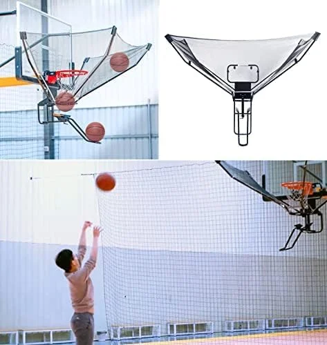 سیستم بازگشت توپ بسکتبال قابل حمل TEHONGMAI - ست تور محافظ و بازگرداننده توپ بسکتبال مناسب فضای باز و داخل سالن، تمرین دهنده شوت چرخشی - مهارت های خود را ارتقا دهید سیستم بازگشت توپ بسکتبال قابل حمل TEHONGMAI - ست تور محافظ و بازگرداننده توپ بسکتبال مناسب فضای باز و داخل سالن، تمرین دهنده شوت چرخشی - مهارت های خود را ارتقا دهید