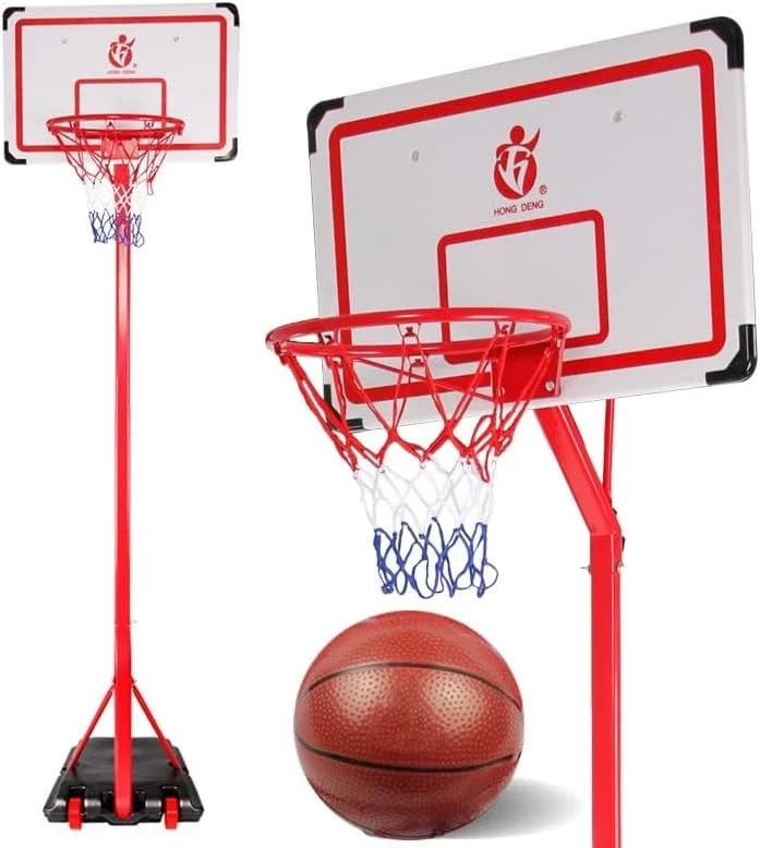 مجموعه حلقه و پایه بسکتبال TechPlus، بازی ورزشی سرگرم کننده قابل تنظیم ارتفاع برای کودکان، پایه بسکتبال چرخ دار مناسب کودکان و بزرگسالان برای فضای باز مجموعه حلقه و پایه بسکتبال TechPlus، بازی ورزشی سرگرم کننده قابل تنظیم ارتفاع برای کودکان، پایه بسکتبال چرخ دار مناسب کودکان و بزرگسالان برای فضای باز