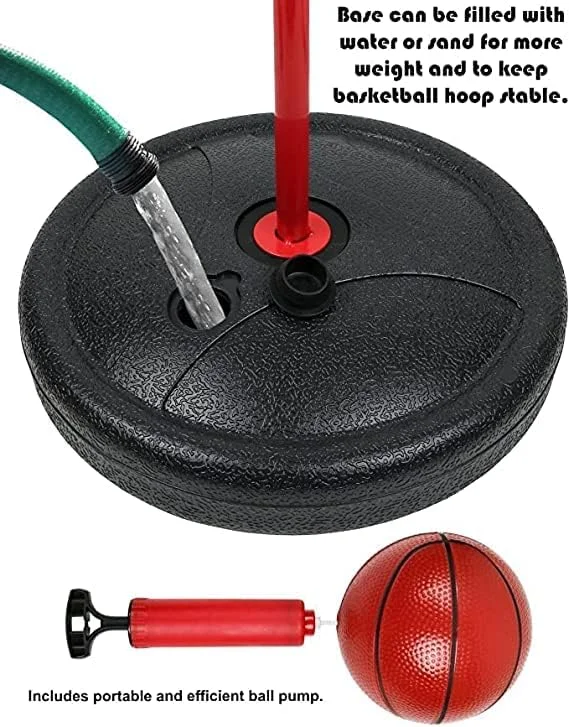 اسباب بازی لند پایه بسکتبال قابل تنظیم با قاب آهنی 170 سانتی متری مناسب فضای داخلی و خارجی به همراه حلقه و تخته اسباب بازی لند پایه بسکتبال قابل تنظیم با قاب آهنی 170 سانتی متری مناسب فضای داخلی و خارجی به همراه حلقه و تخته