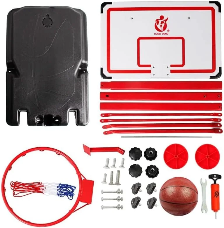 مجموعه حلقه و پایه بسکتبال TechPlus، بازی ورزشی سرگرم کننده قابل تنظیم ارتفاع برای کودکان، پایه بسکتبال چرخ دار مناسب کودکان و بزرگسالان برای فضای باز مجموعه حلقه و پایه بسکتبال TechPlus، بازی ورزشی سرگرم کننده قابل تنظیم ارتفاع برای کودکان، پایه بسکتبال چرخ دار مناسب کودکان و بزرگسالان برای فضای باز