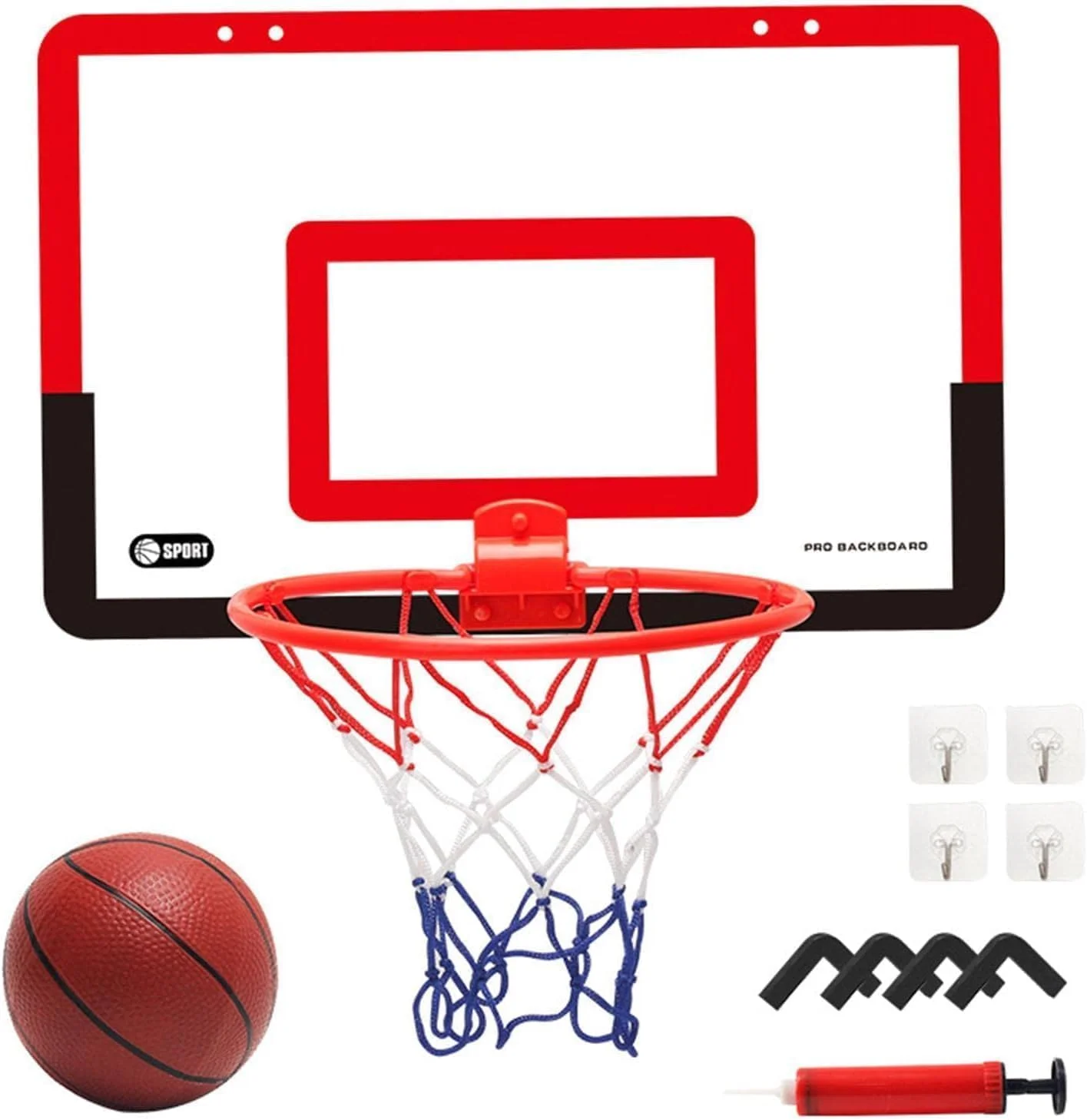 ست حلقه بسکتبال کوچک TechPlus مدل دیواری به همراه توپ، مناسب برای نصب روی درب، اتاق خواب، اداره، برای کودکان و بزرگسالان (40x40x26 سانتی متر) (40 x 23.5 x 26 سانتی متر) ست حلقه بسکتبال کوچک TechPlus مدل دیواری به همراه توپ، مناسب برای نصب روی درب، اتاق خواب، اداره، برای کودکان و بزرگسالان (40x40x26 سانتی متر) (40 x 23.5 x 26 سانتی متر)