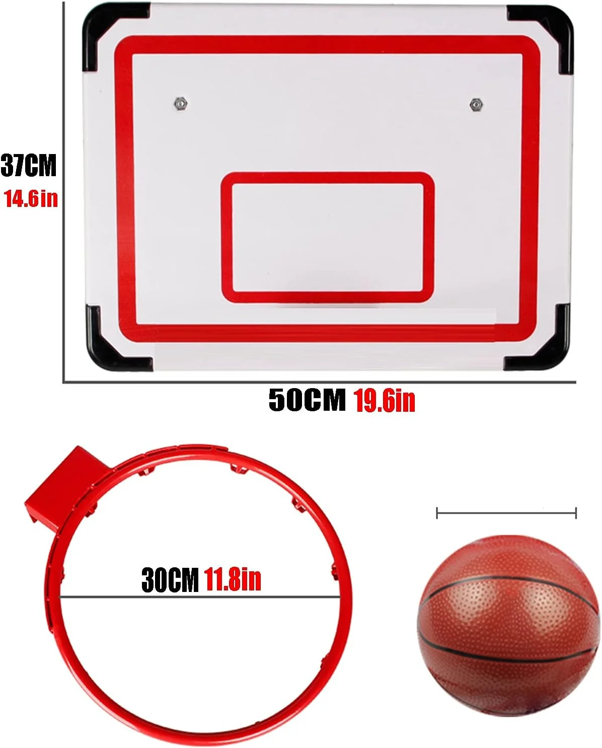 مینی حلقه بسکتبال دیواری، تخته بسکتبال در اتاق بازی برای نوجوانان و کودکان، ست تور حلقه بسکتبال قابل حمل، 37x50 سانتی متر مینی حلقه بسکتبال دیواری، تخته بسکتبال در اتاق بازی برای نوجوانان و کودکان، ست تور حلقه بسکتبال قابل حمل، 37x50 سانتی متر