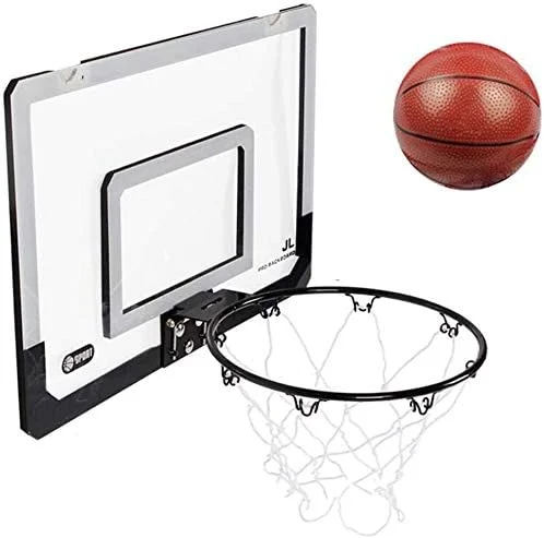 مجموعه بسکتبال SONGYU - تخته بسکتبال، تور بسکتبال، حلقه بسکتبال کودکان به همراه توپ، مجموعه بازی ورزشی کودک، ریباندهای استاندارد، پایه بسکتبال 45.5x29.5 سانتی متر مجموعه بسکتبال SONGYU - تخته بسکتبال، تور بسکتبال، حلقه بسکتبال کودکان به همراه توپ، مجموعه بازی ورزشی کودک، ریباندهای استاندارد، پایه بسکتبال 45.5x29.5 سانتی متر