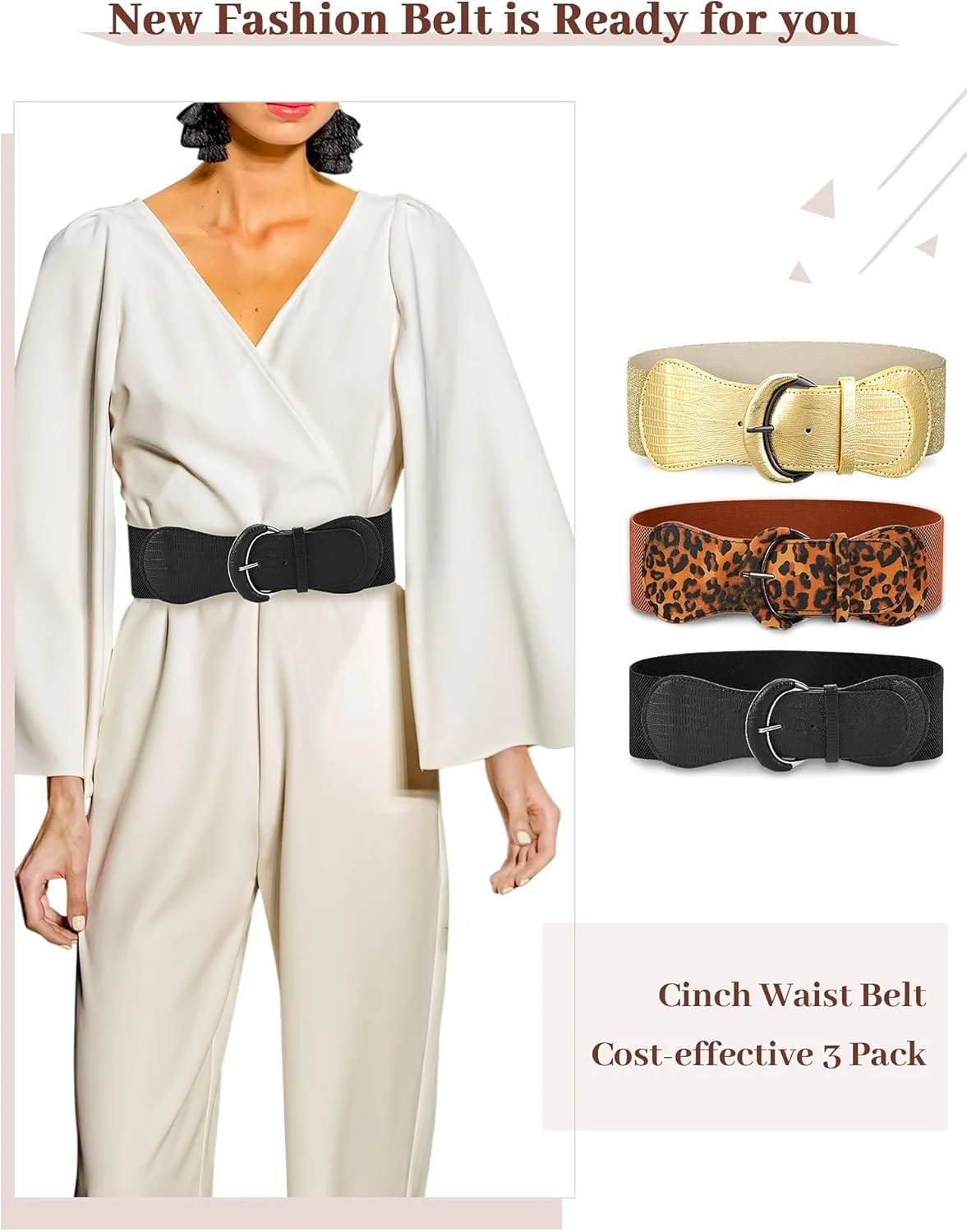 ست سه عددی کمربند پهن زنانه ELECDON، کمربند کرست مشکی طرح قدیمی، کمربند چرمی کشی برای تزیین لباس مجلسی بانوان ست سه عددی کمربند پهن زنانه ELECDON، کمربند کرست مشکی طرح قدیمی، کمربند چرمی کشی برای تزیین لباس مجلسی بانوان