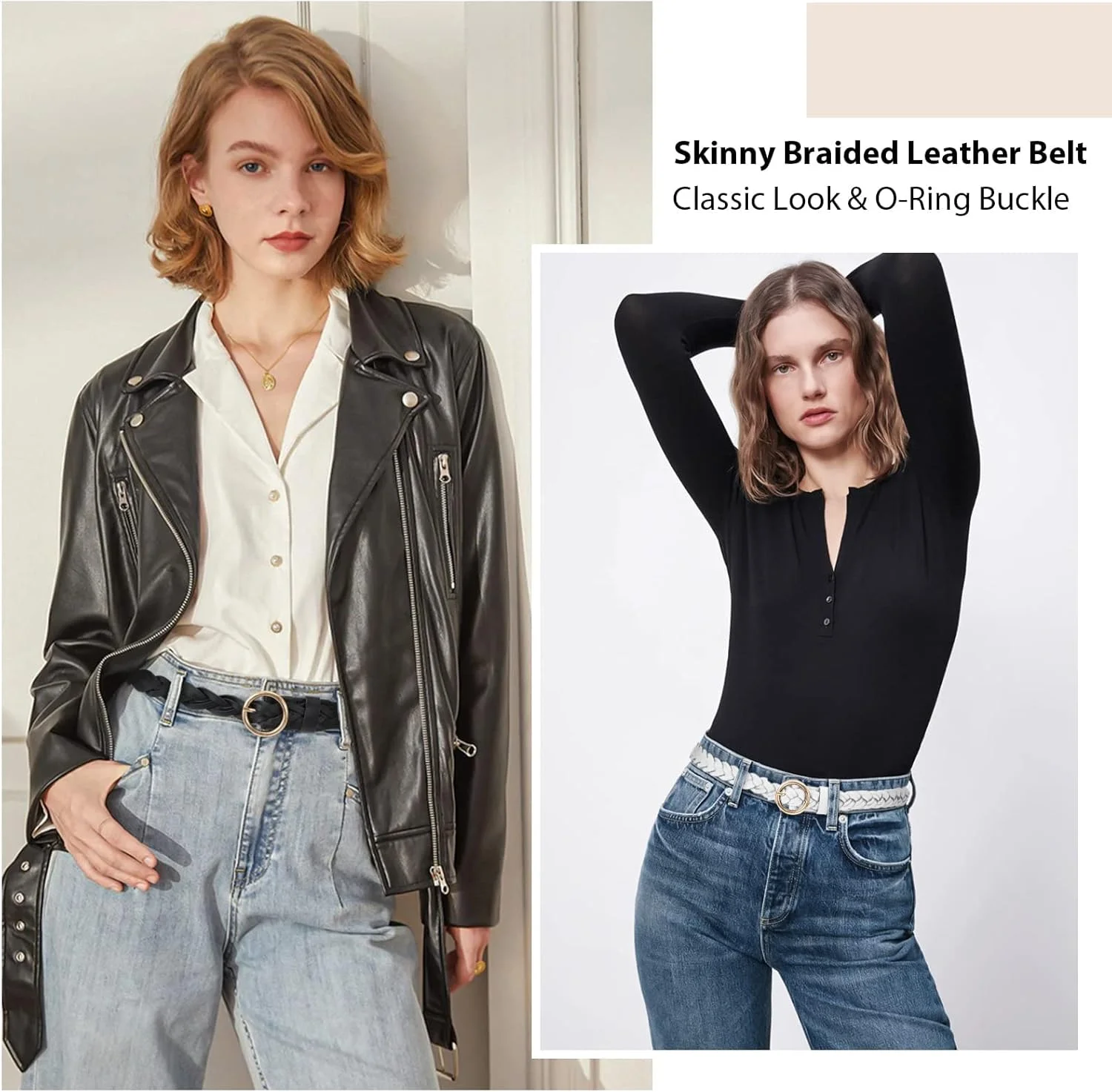 ست 3 عددی کمربند زنانه کشی رترو برای لباس، کمربند باریک و نازک مد روز، کمربند چرمی بافته زنانه، کمربند بافته باریک برای شلوار جین، شلوار، لباس، تزئین لباس عروسی، سایز آزاد