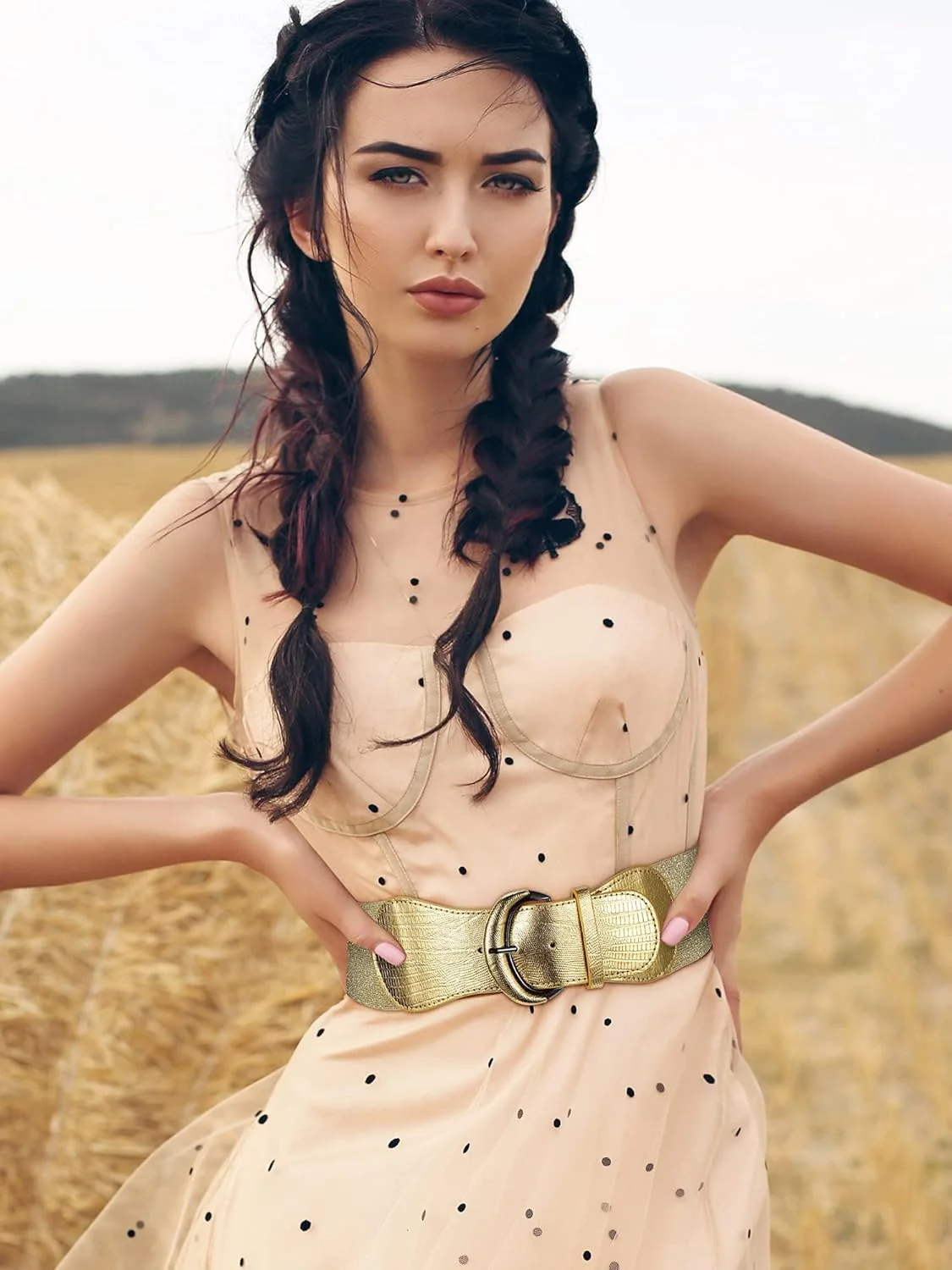 ست سه عددی کمربند پهن زنانه ELECDON، کمربند کرست مشکی طرح قدیمی، کمربند چرمی کشی برای تزیین لباس مجلسی بانوان ست سه عددی کمربند پهن زنانه ELECDON، کمربند کرست مشکی طرح قدیمی، کمربند چرمی کشی برای تزیین لباس مجلسی بانوان