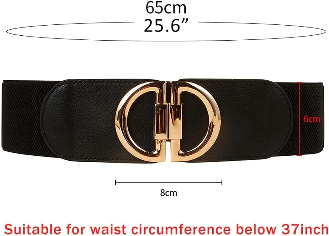 کمربند پهن کشی سگک D شکل رترو زنانه ELECDON، 2 عدد کمربند الاستیک چرمی PU با استایل ساده و شیک برای لباس، شلوار جین، سرهمی، کت، کمربند پهن کشی غیر رسمی کمربند پهن کشی سگک D شکل رترو زنانه ELECDON، 2 عدد کمربند الاستیک چرمی PU با استایل ساده و شیک برای لباس، شلوار جین، سرهمی، کت، کمربند پهن کشی غیر رسمی