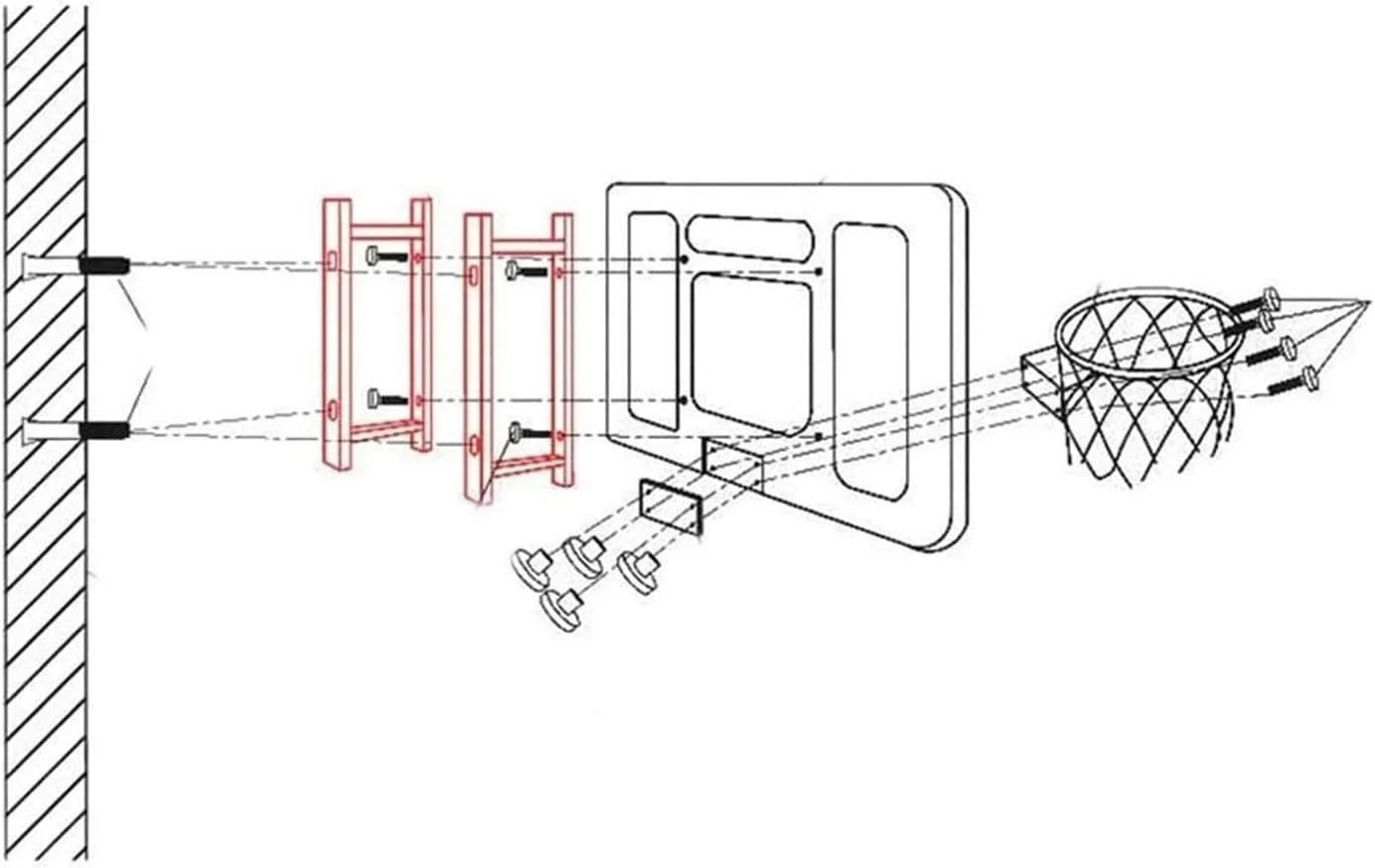 تخته بسکتبال دیواری Shandongmt، تخته پشتی شفاف، حلقه بسکتبال آویز با تور، ورزش در فضای باز، مناسب برای تمرین بسکتبال کودکان تخته بسکتبال دیواری Shandongmt، تخته پشتی شفاف، حلقه بسکتبال آویز با تور، ورزش در فضای باز، مناسب برای تمرین بسکتبال کودکان