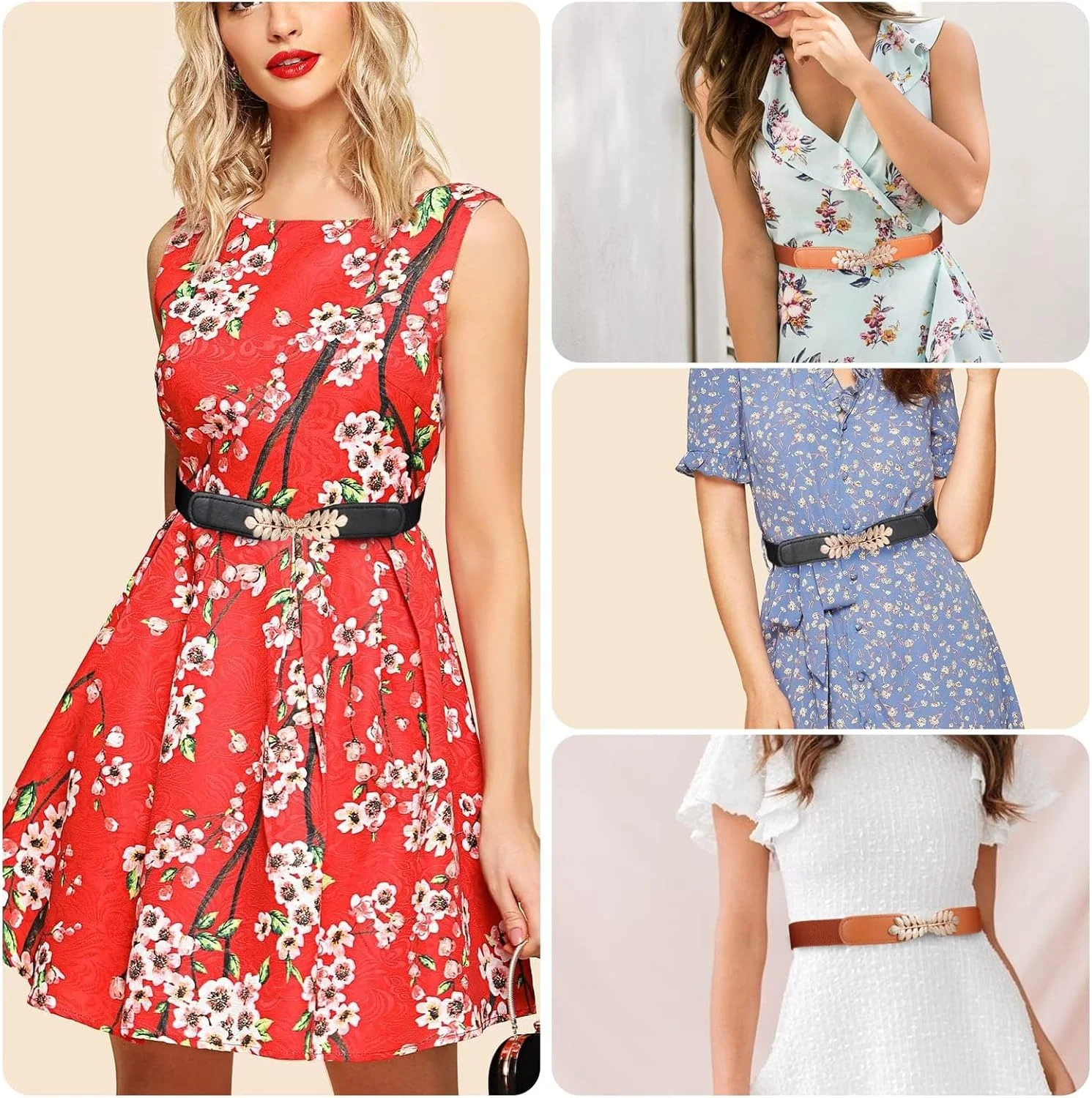 کمربند باریک زنانه، 2 عدد کمربند کشی رترو برای لباس، کمربندهای باریک و نازک مد روز کمر، برای شلوار جین، لباس، شورت، تزئین لباس عروسی، کمربند همه کاره با سگک ساده و نازک کمربند باریک زنانه، 2 عدد کمربند کشی رترو برای لباس، کمربندهای باریک و نازک مد روز کمر، برای شلوار جین، لباس، شورت، تزئین لباس عروسی، کمربند همه کاره با سگک ساده و نازک