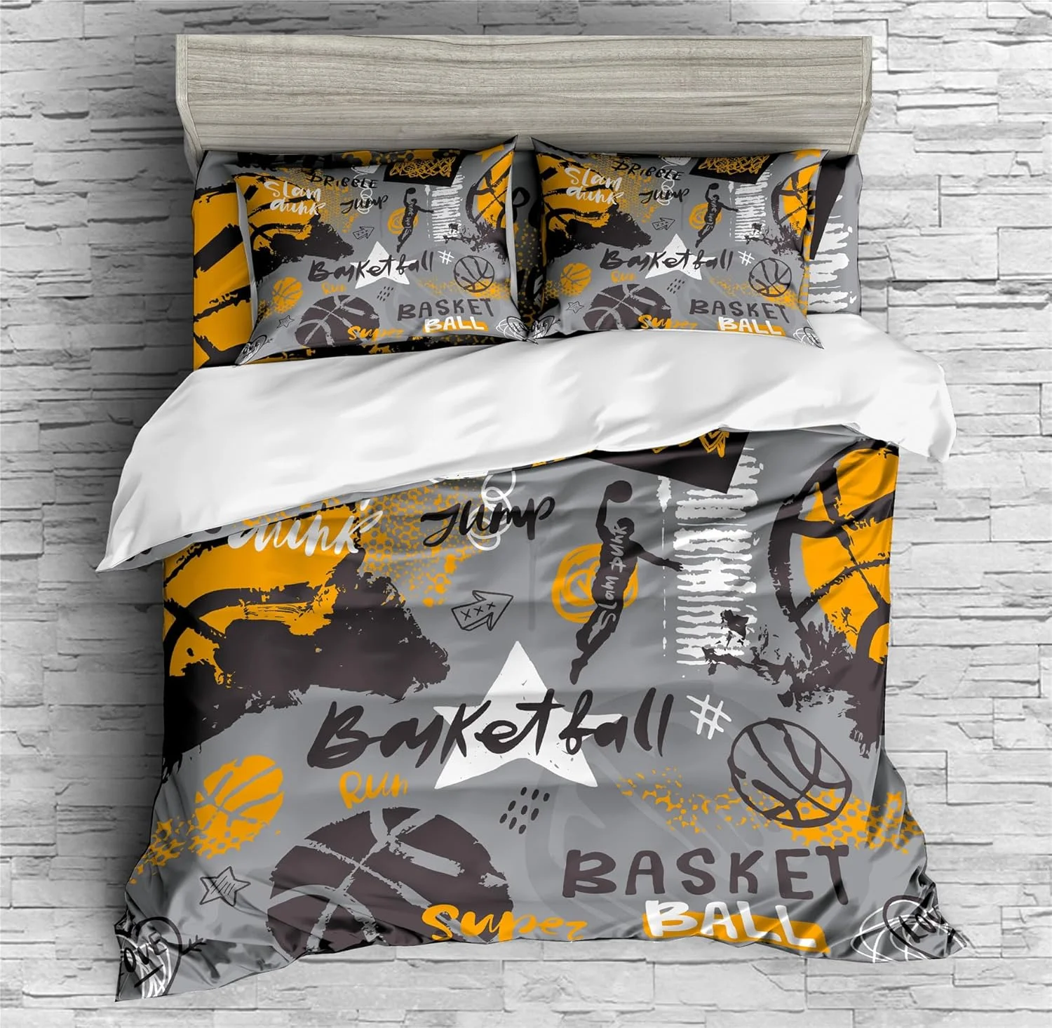 ست کاور لحاف طرح بسکتبال REALIN، ست روتختی بسکتبال دانکینگ دخترانه پسرانه بچگانه، ست های روتختی 2/3/4 تکه شامل کاور لحاف/ملحفه/روبالشتی، سایزهای سینگل/دوبل/کوئین/کینگ (A, دوبل-200x229cm-3تکه) ست کاور لحاف طرح بسکتبال REALIN، ست روتختی بسکتبال دانکینگ دخترانه پسرانه بچگانه، ست های روتختی 2/3/4 تکه شامل کاور لحاف/ملحفه/روبالشتی، سایزهای سینگل/دوبل/کوئین/کینگ (A, دوبل-200x229cm-3تکه)