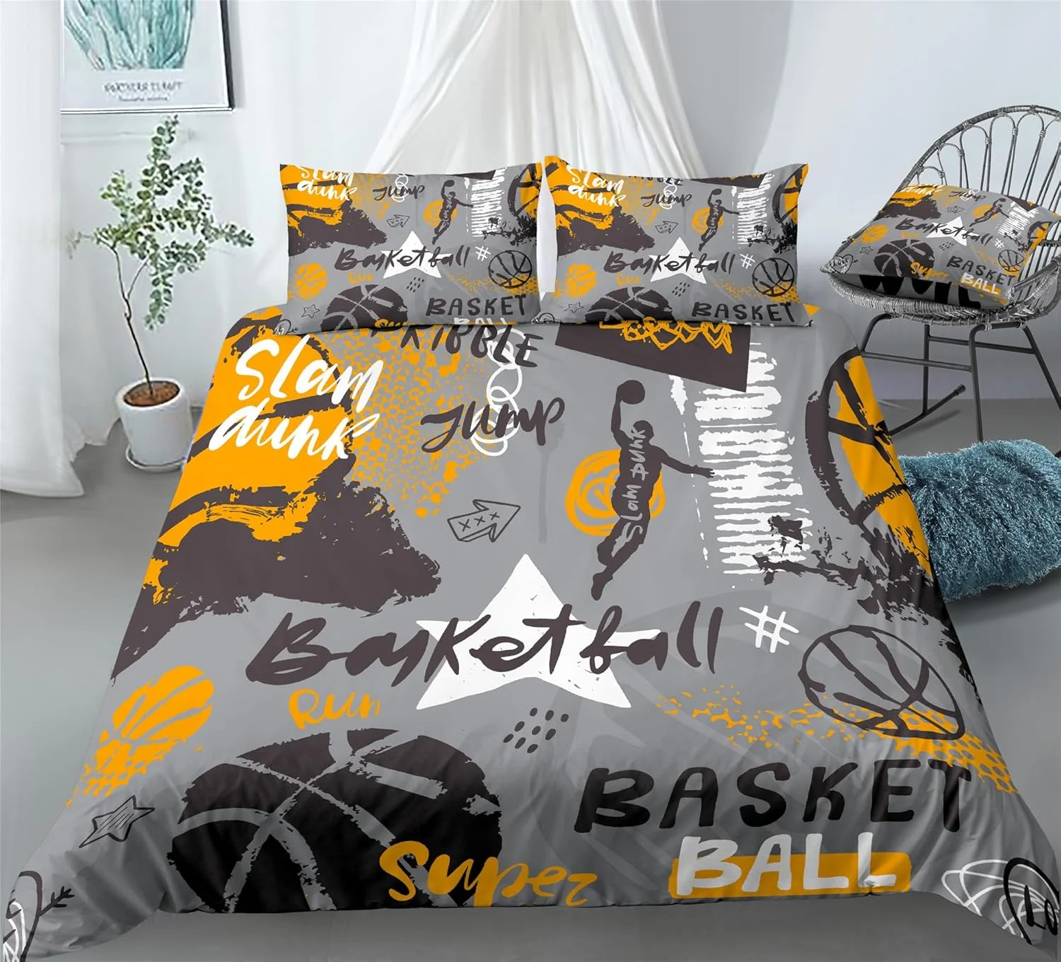 ست کاور لحاف طرح بسکتبال REALIN، ست روتختی بسکتبال دانکینگ دخترانه پسرانه بچگانه، ست های روتختی 2/3/4 تکه شامل کاور لحاف/ملحفه/روبالشتی، سایزهای سینگل/دوبل/کوئین/کینگ (A, دوبل-200x229cm-3تکه) ست کاور لحاف طرح بسکتبال REALIN، ست روتختی بسکتبال دانکینگ دخترانه پسرانه بچگانه، ست های روتختی 2/3/4 تکه شامل کاور لحاف/ملحفه/روبالشتی، سایزهای سینگل/دوبل/کوئین/کینگ (A, دوبل-200x229cm-3تکه)