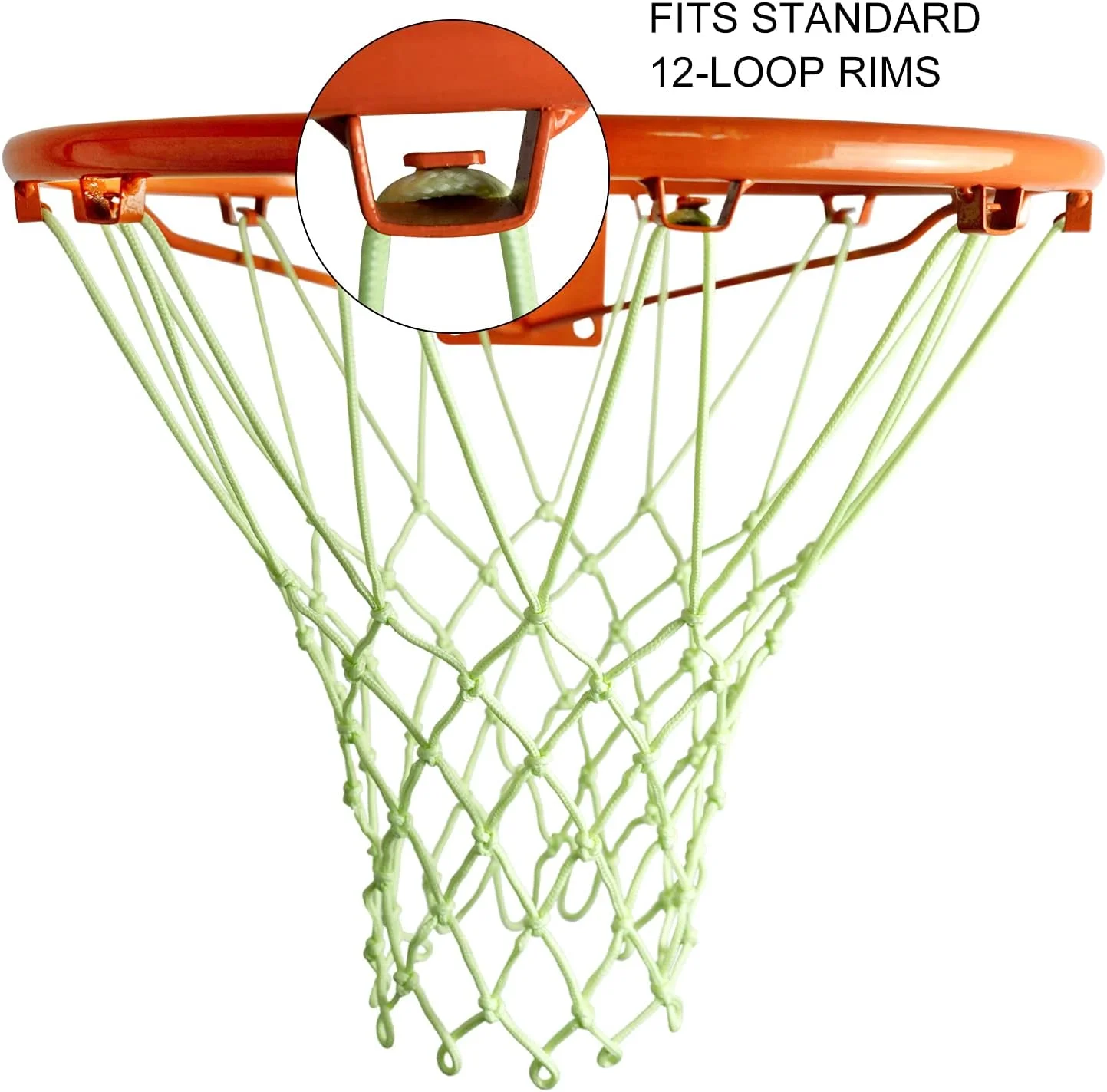 تور بسکتبال فلورسنت سانانگ، تور بسکتبال شبتاب با 12 حلقه و 6 گره، مقاوم در برابر تمام شرایط آب و هوایی، جایگزین تور بسکتبال درخشان برای داخل و خارج از خانه، مجموعه 2 عددی تور بسکتبال فلورسنت سانانگ، تور بسکتبال شبتاب با 12 حلقه و 6 گره، مقاوم در برابر تمام شرایط آب و هوایی، جایگزین تور بسکتبال درخشان برای داخل و خارج از خانه، مجموعه 2 عددی