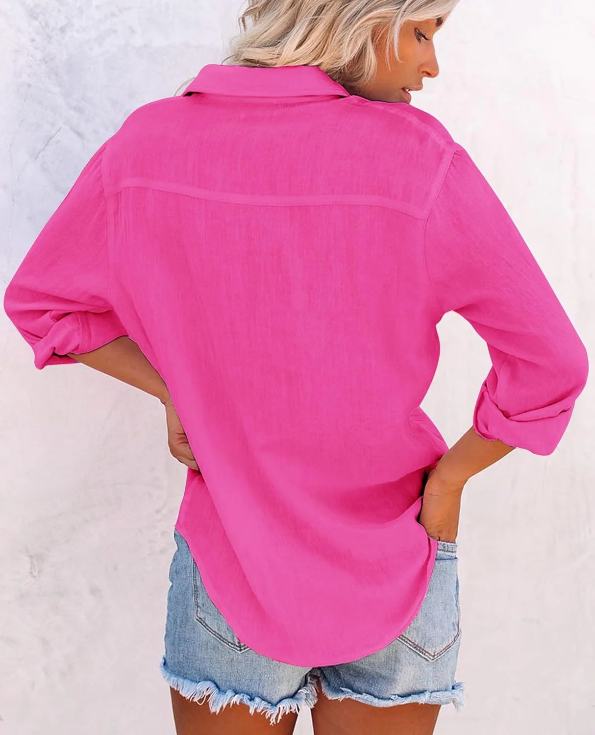 پیراهن دکمه دار زنانه Siliteelon، بلوز آستین بلند بدون چروک، تاپ تونیک اداری و رسمی غیررسمی