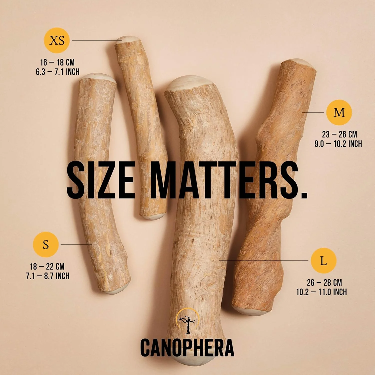 چوب جویدنی سگ Canophera از چوب قهوه برای جویدن معمولی - سایز کوچک چوب جویدنی سگ Canophera از چوب قهوه برای جویدن معمولی - سایز کوچک