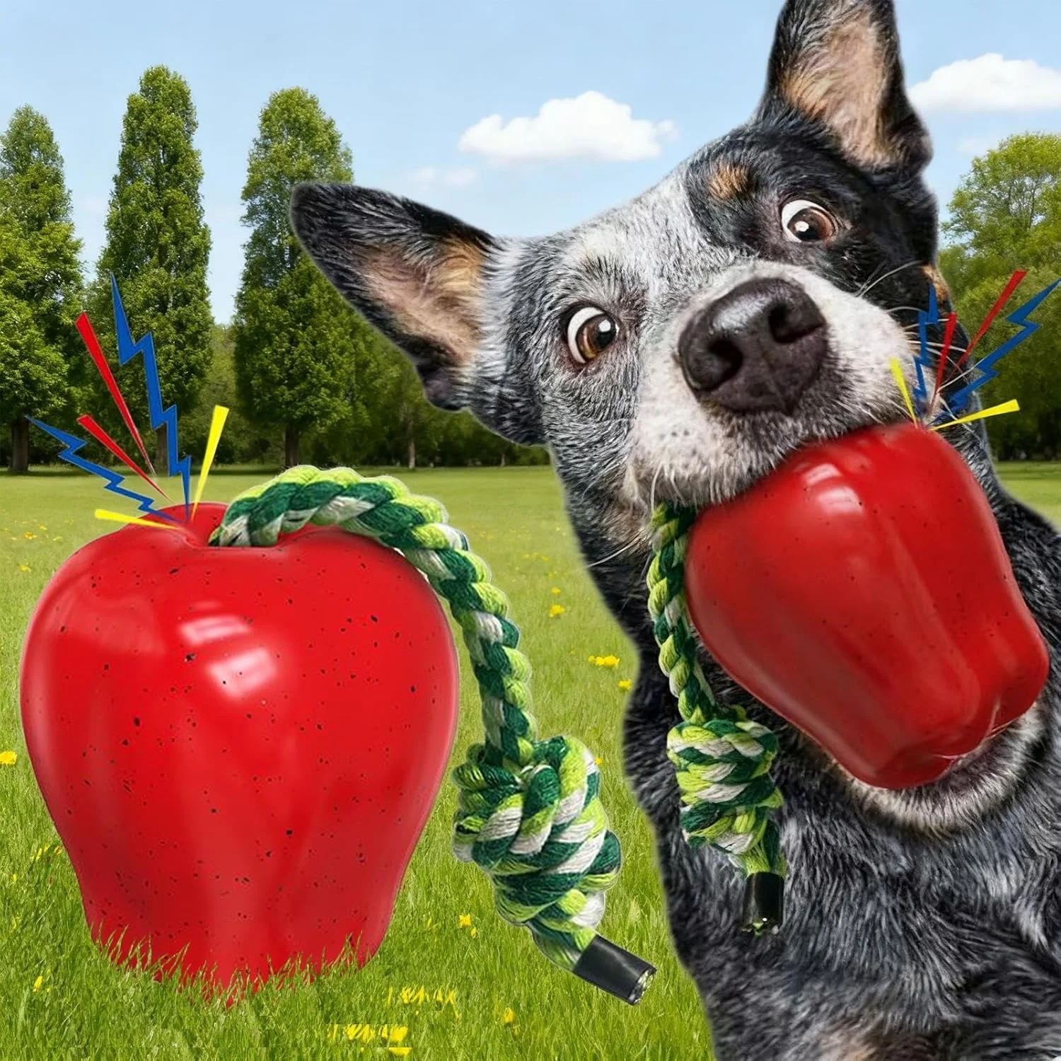 اسباب بازی های سوت دار سگ، میوه سوت دار برای دندان درآوردن توله سگ - اسباب بازی سگ برای جویدن تهاجمی برای تعقیب، شکار، تحریک دندان درآوردن، آموزش، ساحل در فضای باز، استخر، رشد توله سگ در داخل خانه