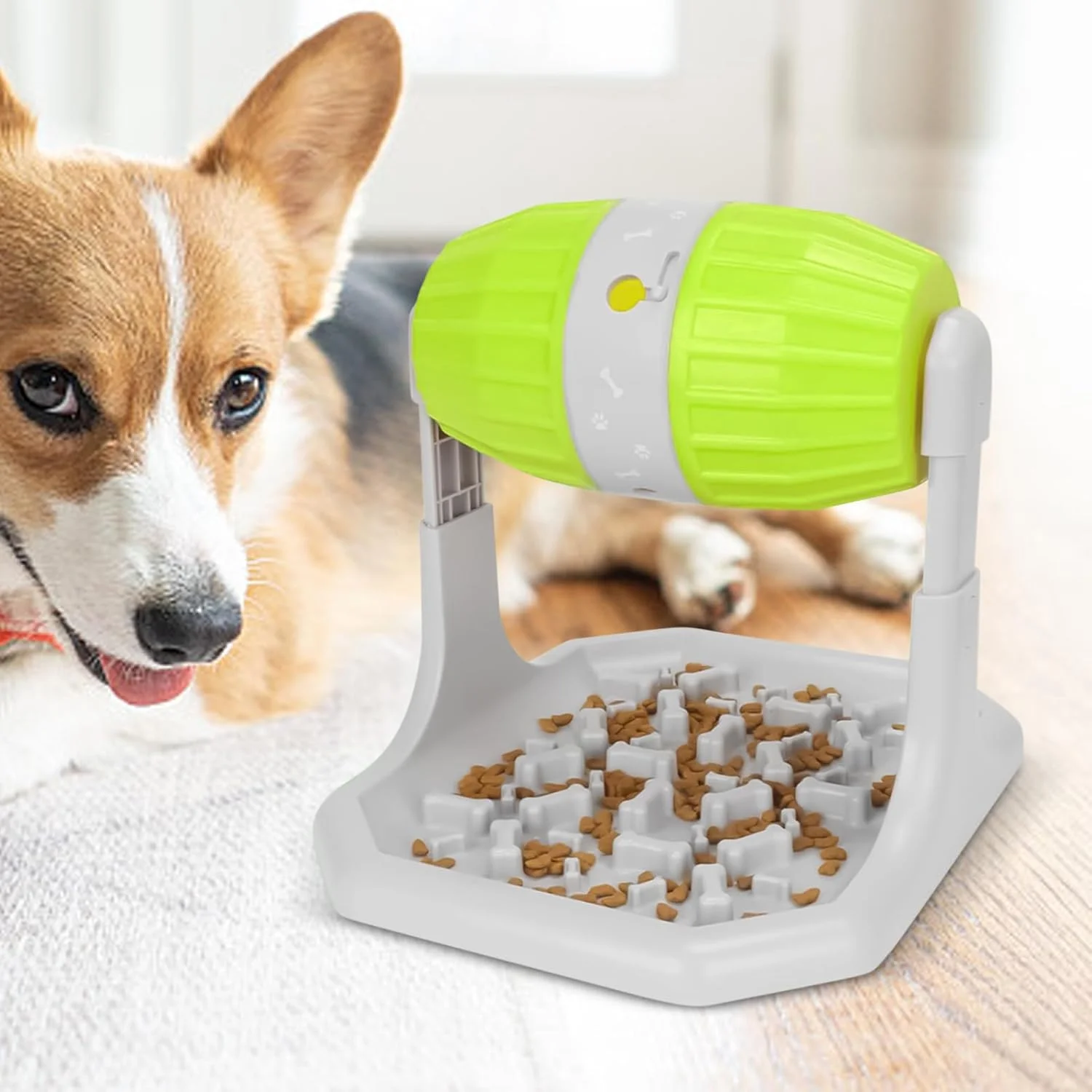کاسه غذای سگ با تغذیه آهسته | کاسه پازلی غذا برای سگ - اسباب بازی غذای میز تعاملی، راه حل غذا خوردن برای توله سگ، بچه گربه، اتاق نشیمن داخلی، خانه، مسافرت در فضای باز