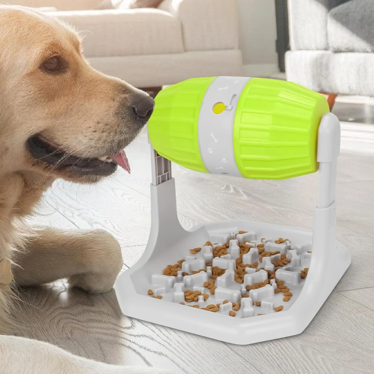 کاسه غذای سگ با تغذیه آهسته | کاسه پازلی غذا برای سگ - اسباب بازی غذای میز تعاملی، راه حل غذا خوردن برای توله سگ، بچه گربه، اتاق نشیمن داخلی، خانه، مسافرت در فضای باز