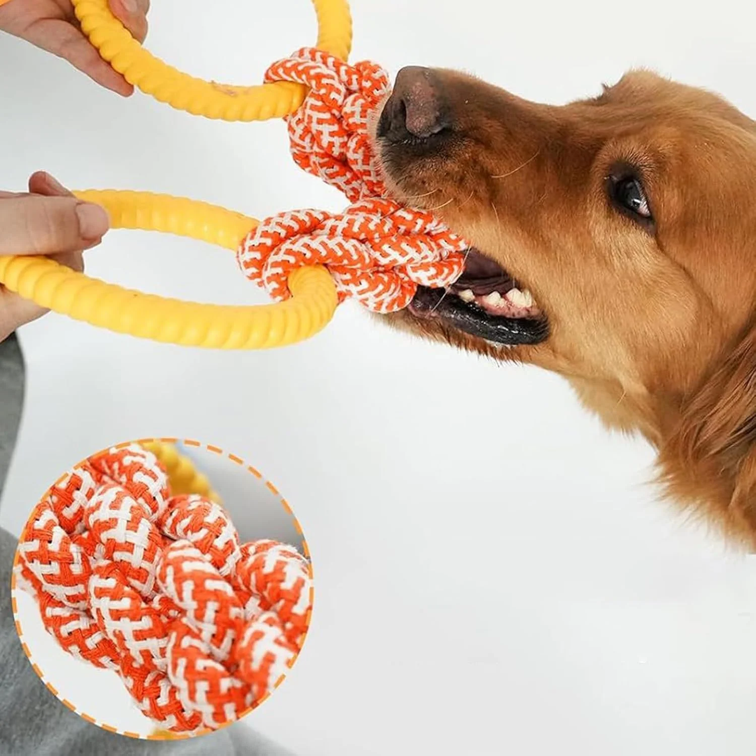 طناب جویدنی سگ، اسباب بازی تعاملی کشیدن طناب برای سگ ها - لوازم جویدنی توله سگ تعاملی برای بازی، مناسب برای دوستداران حیوانات، فعالیت های خارج از منزل، حیاط خلوت، ساحل، پاسیو، آپارتمان، حیاط