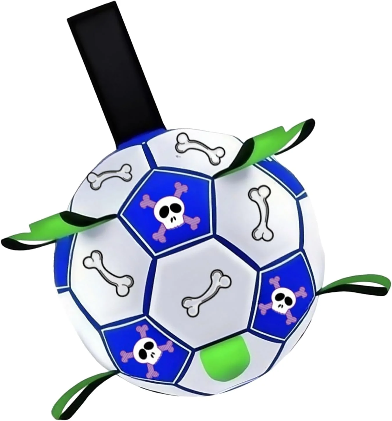 توپ بازی سگ طرح فوتبال - توپ تعاملی سگ برای بازی و سرگرمی - توپ چرمی مصنوعی مقاوم برای حیوانات خانگی، مناسب حیاط، ساحل، باغ و فضای باز