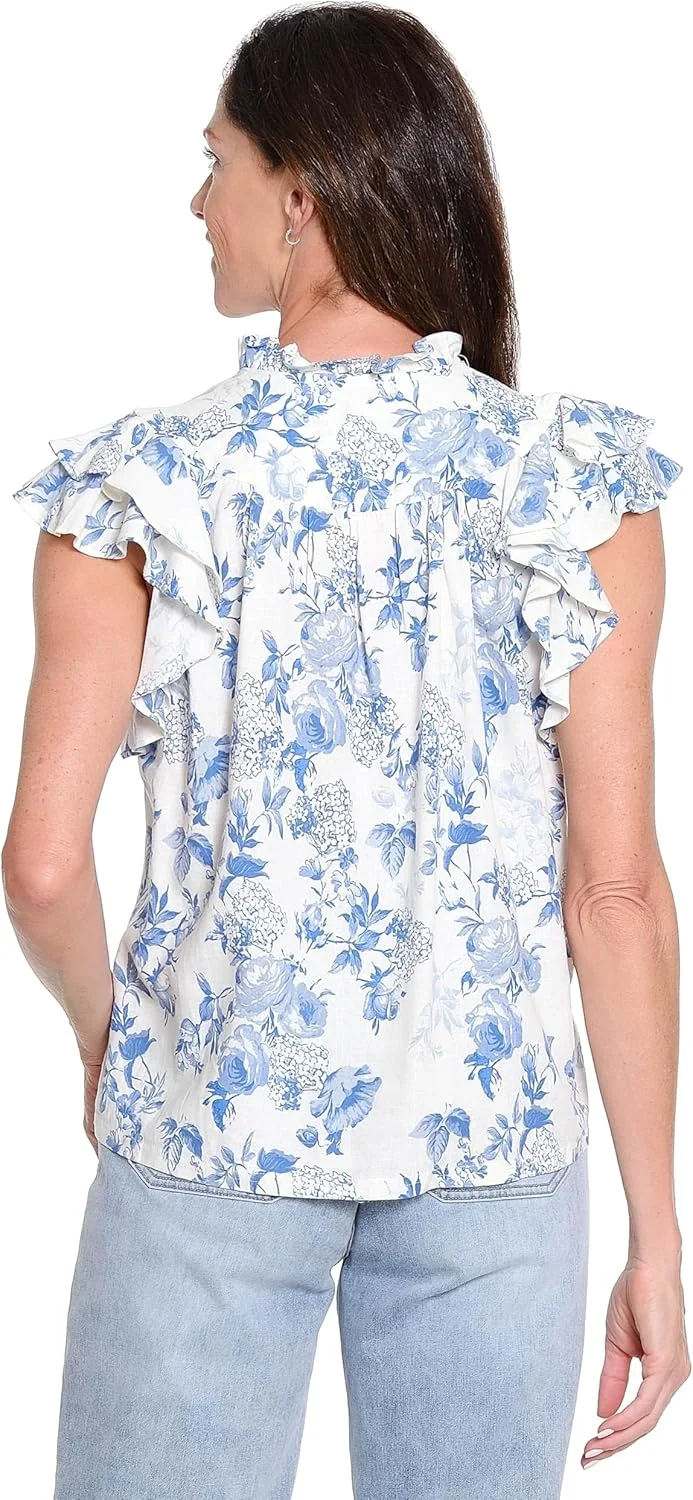 شومیز آستین پفی ترو لاکس جینز | بلوز دکمه دار زنانه | تاپ، شلوار جین و لباس بیرونی زنانه