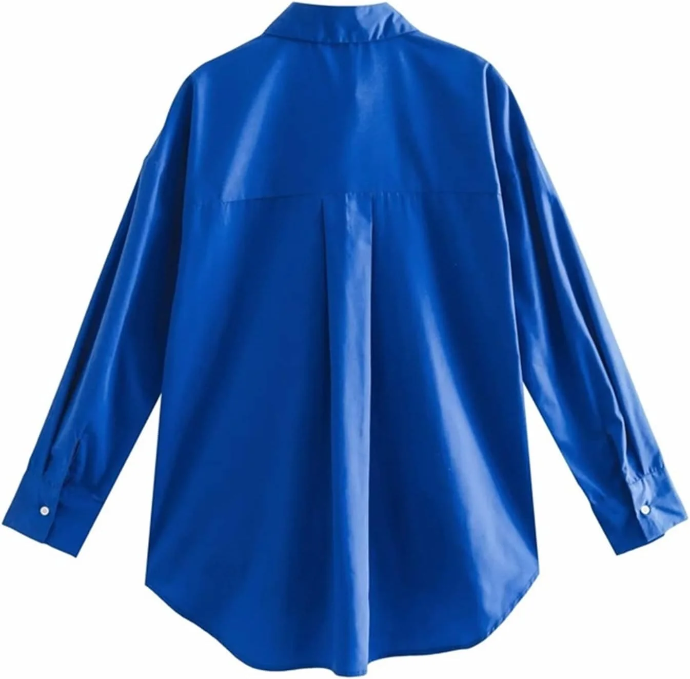 بلوز زنانه VETCS آبی رنگ، پیراهن دکمه دار زنانه، آستین بلند گشاد، لباس زنانه، تاپ جیب دار (رنگ: Hortelã، سایز: L)