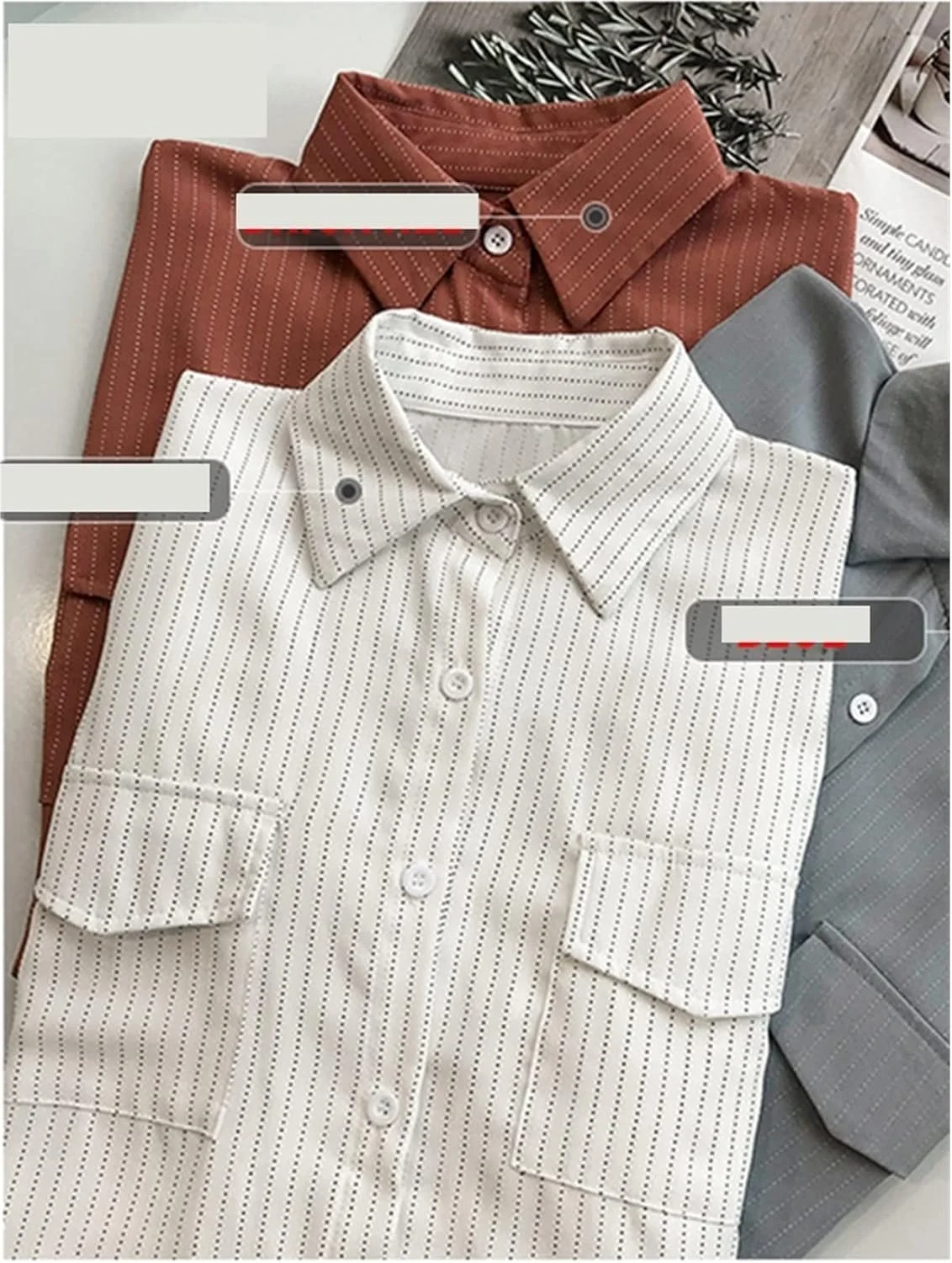 بلوز زنانه VETCS، پیراهن بلوز آستین حلقه ای زنانه، تاپ یقه دار، پیراهن راه راه غیر رسمی زنانه (رنگ: آبی تیره، سایز: XXXL) بلوز زنانه VETCS، پیراهن بلوز آستین حلقه ای زنانه، تاپ یقه دار، پیراهن راه راه غیر رسمی زنانه (رنگ: آبی تیره، سایز: XXXL)