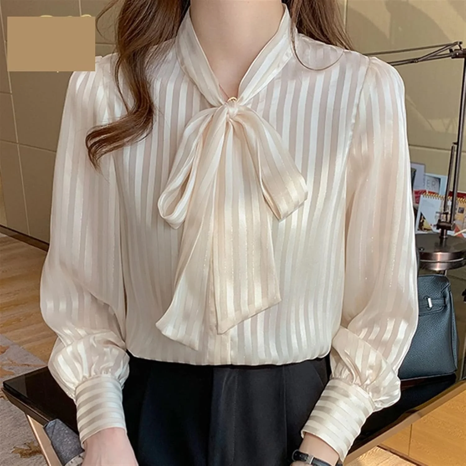 بلوز زنانه VETCS طرح پاپیونی، بلوز و شومیز زنانه، تاپ ساده آستین بلند و آزاد (سایز: L) بلوز زنانه VETCS طرح پاپیونی، بلوز و شومیز زنانه، تاپ ساده آستین بلند و آزاد (سایز: L)