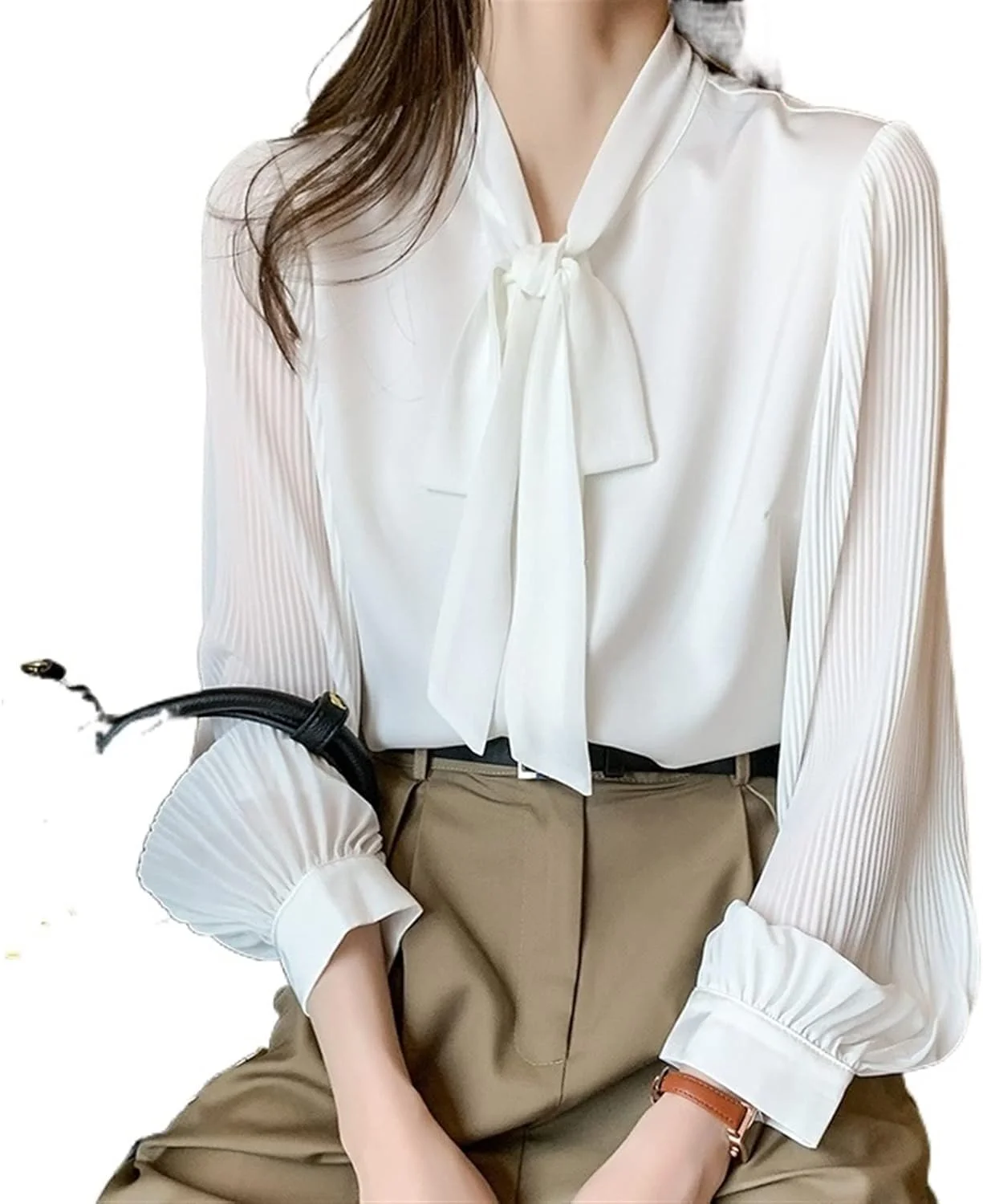 بلوز زنانه VETCS، پیراهن زنانه، پیراهن یقه هفت، بلوز شیفون، آستین بلند، پیراهن سفید زنانه (رنگ: سفید، سایز: M) بلوز زنانه VETCS، پیراهن زنانه، پیراهن یقه هفت، بلوز شیفون، آستین بلند، پیراهن سفید زنانه (رنگ: سفید، سایز: M)