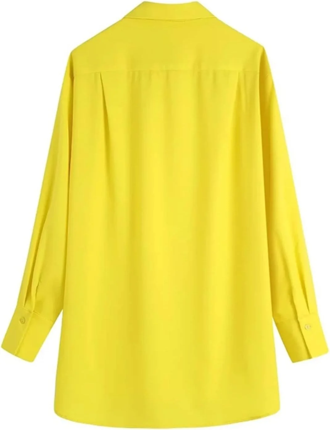 بلوز زنانه VETCS، پیراهن لینن زرد، بلوز و پیراهن های گشاد، لباس زنانه، آستین بلند، تاپ زنانه (رنگ: Hortel، سایز: XS)