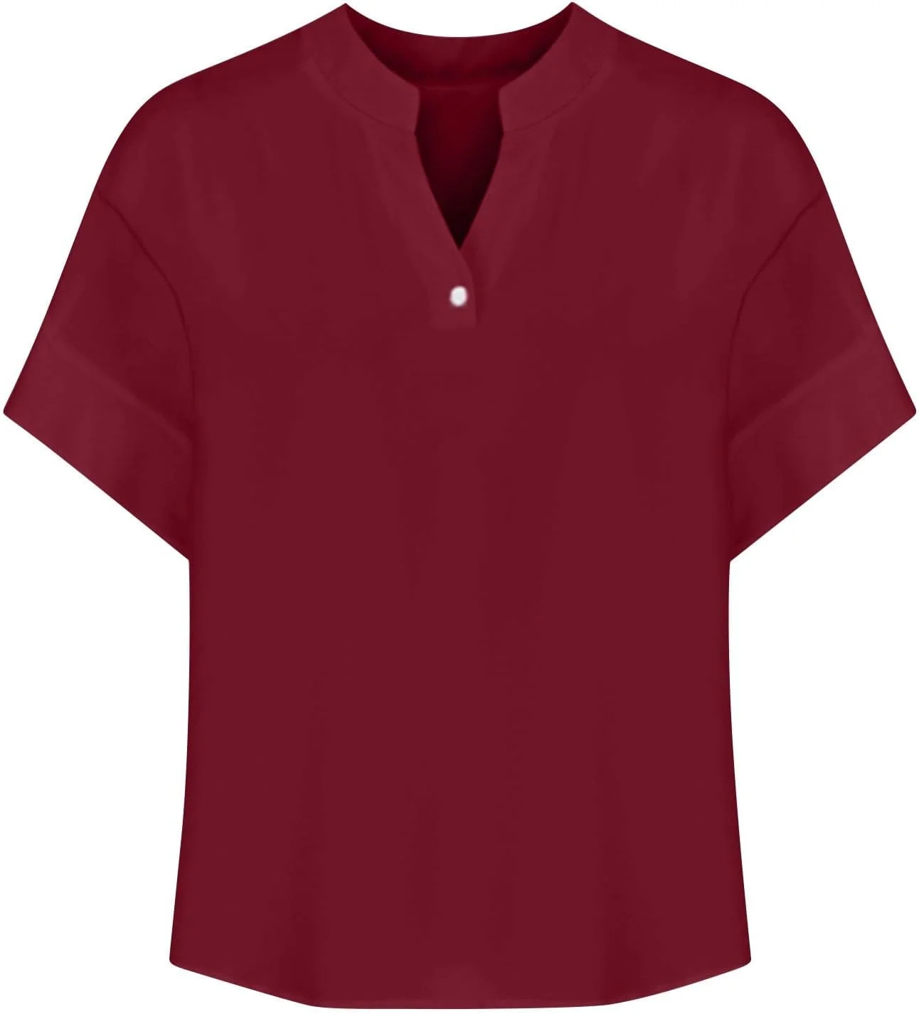 تاپ های زنانه لینن تابستان 2025، بلوز تونیک آستین کوتاه، پیراهن های نخی شیک دکمه دار گشاد