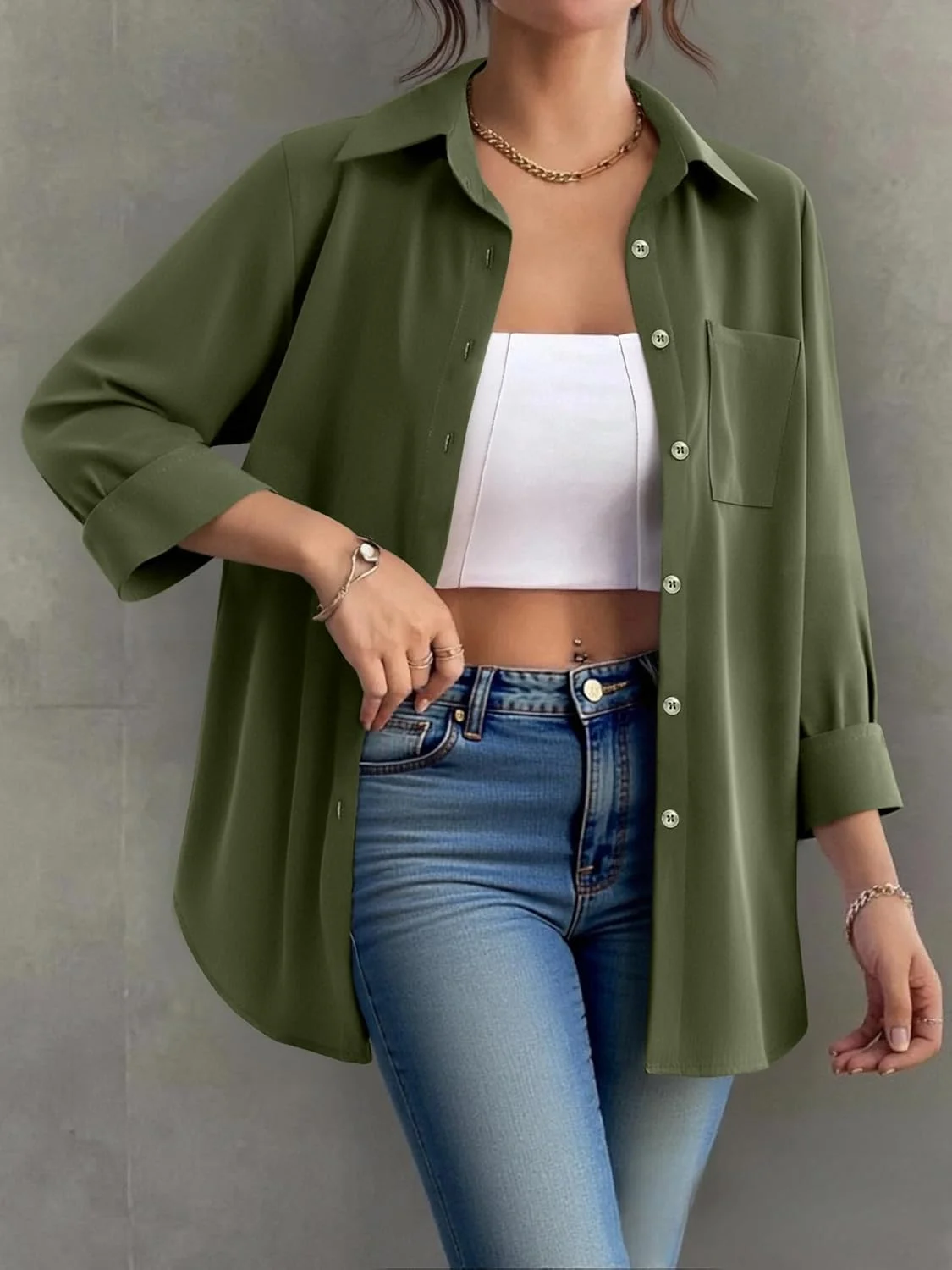 Zeagoo پیراهن دکمه دار زنانه آستین بلند، بلوز، تاپ های کار رسمی، لباس های غیر رسمی با طرح گلدار و جیب