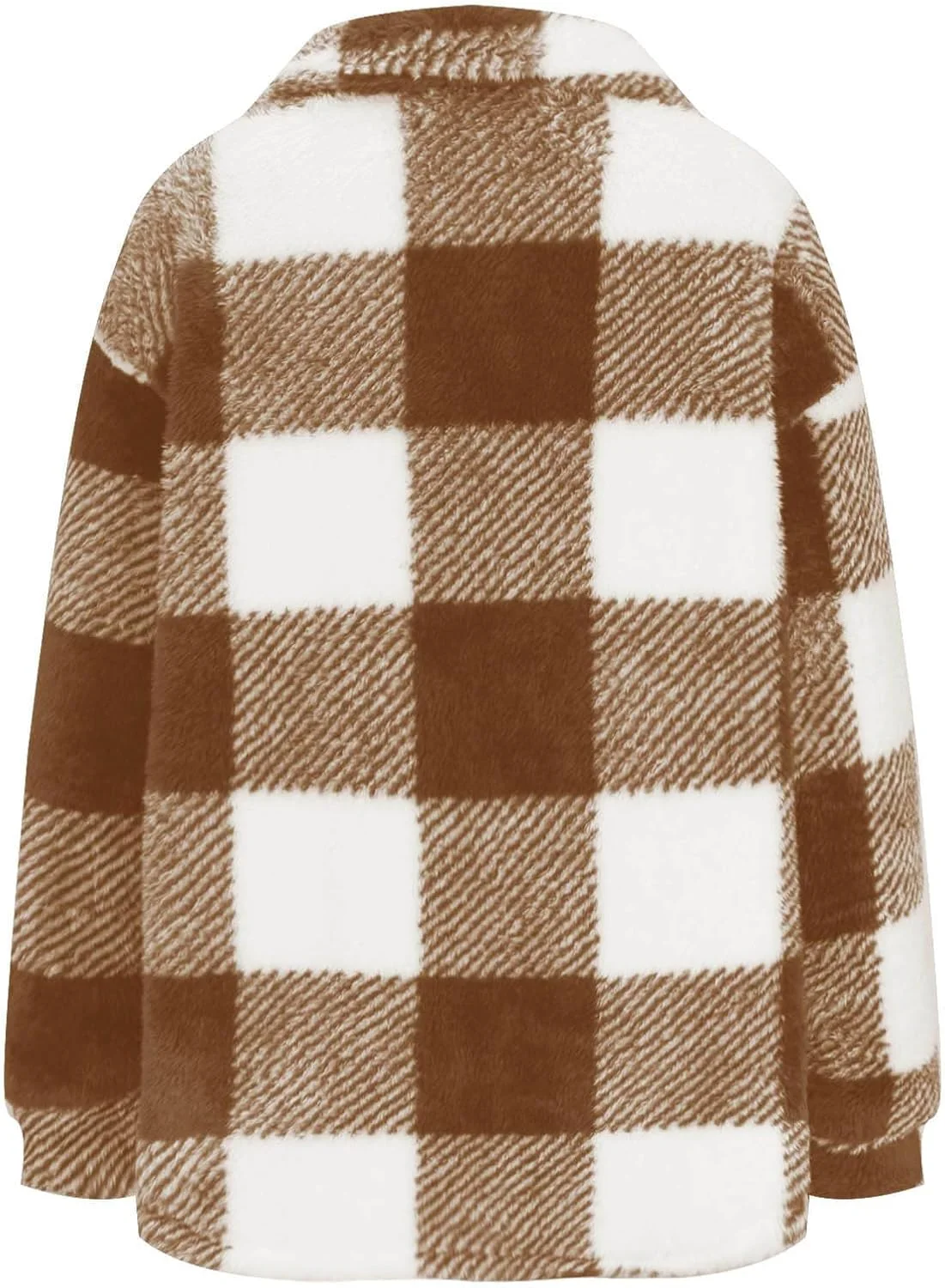 شکت چهارخانه فلانل زنانه، پیراهن چهارخانه آستین بلند غیر رسمی، کت چهارخانه دکمه دار مد روز، بلوز سایز بزرگ