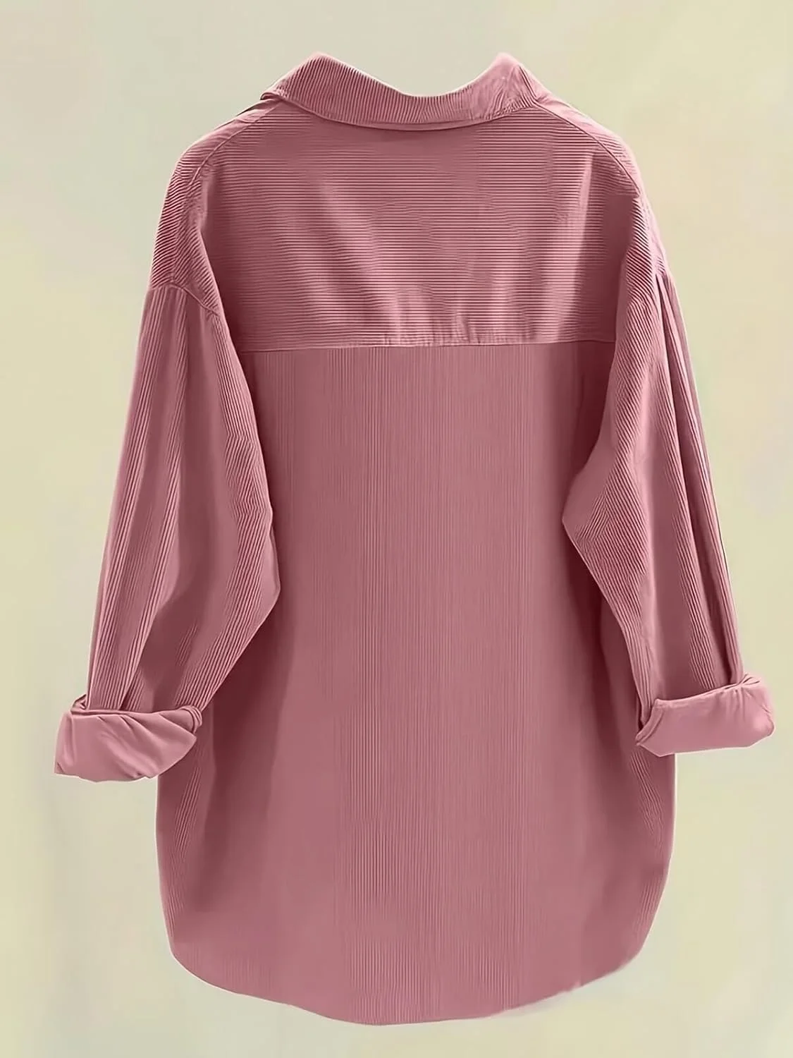 بلوز زنانه دکمه دار آستین بلند، گشاد و راحت مناسب کار