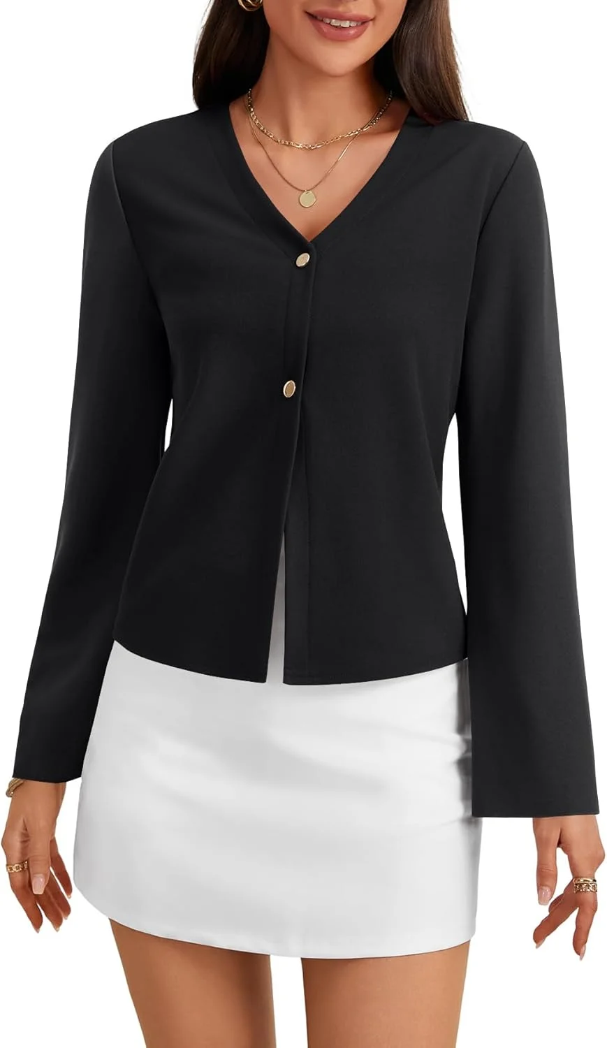 بلوز زنانه دکمه دار یقه هفت آستین بلند مدل شیپوری، شومیز مجلسی بلوز زنانه دکمه دار یقه هفت آستین بلند مدل شیپوری، شومیز مجلسی