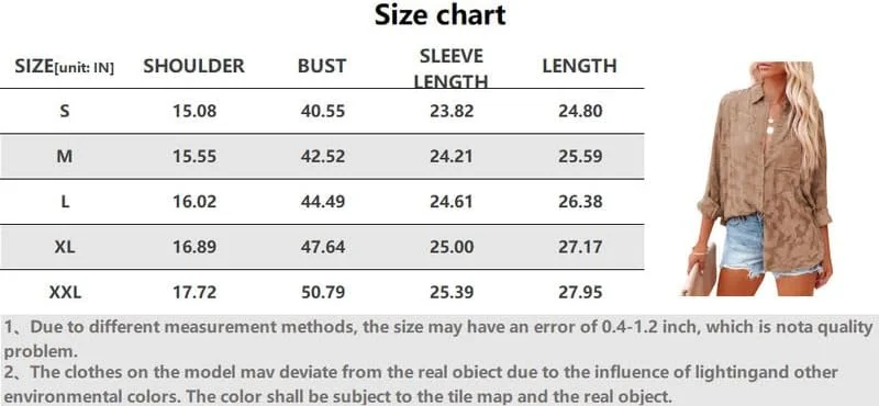 پیراهن زنانه دکمه دار بوهو، بلوز نخی غیر رسمی سایز بزرگ یقه هفت (قرمز، XXL)
