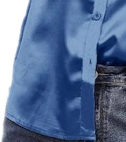 پیراهن زنانه دکمه دار بوهو، بلوز نخی غیر رسمی سایز بزرگ یقه هفت (قرمز 1، L)