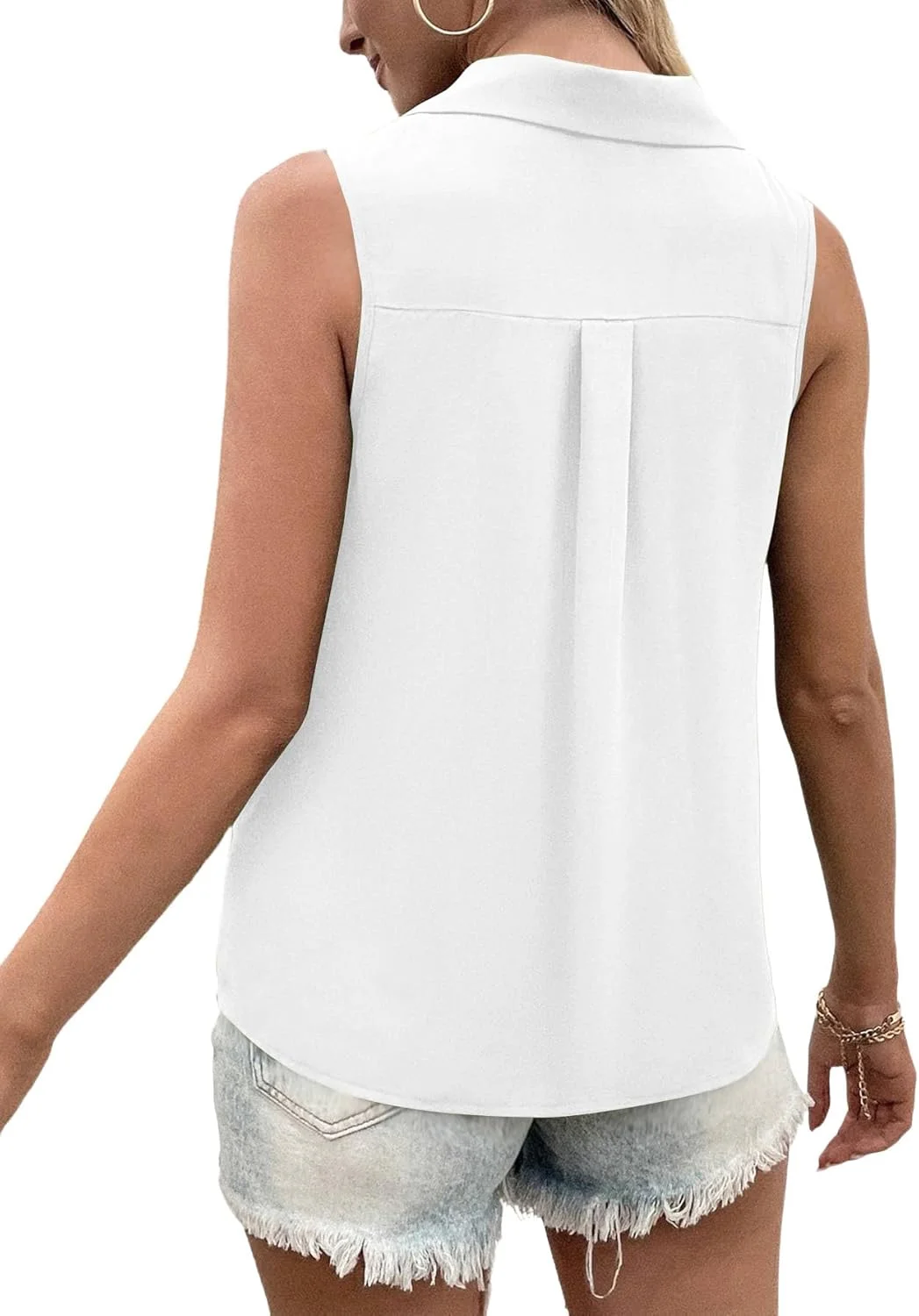 تاپ و بلوز زنانه ورتیج، یقه هفت دکمه دار آستین حلقه ای