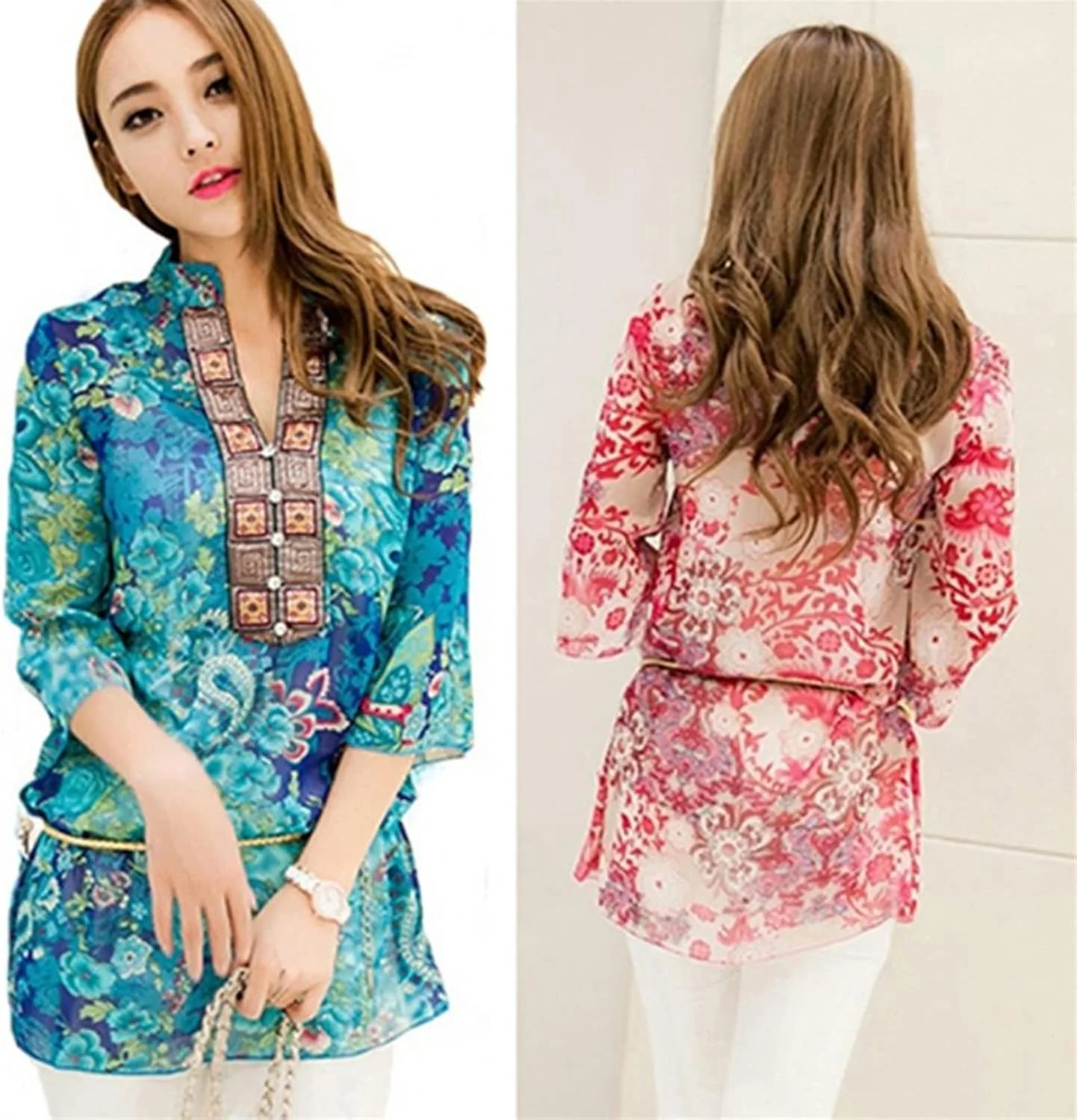 بلوز زنانه VETCS، پیراهن زنانه یقه ایستاده لباس خیابانی پیراهن طرح گل پیراهن پیراهن چند رنگ پیراهن زنانه (رنگ: Hortelã، سایز: 5XL) بلوز زنانه VETCS، پیراهن زنانه یقه ایستاده لباس خیابانی پیراهن طرح گل پیراهن پیراهن چند رنگ پیراهن زنانه (رنگ: Hortelã، سایز: 5XL)