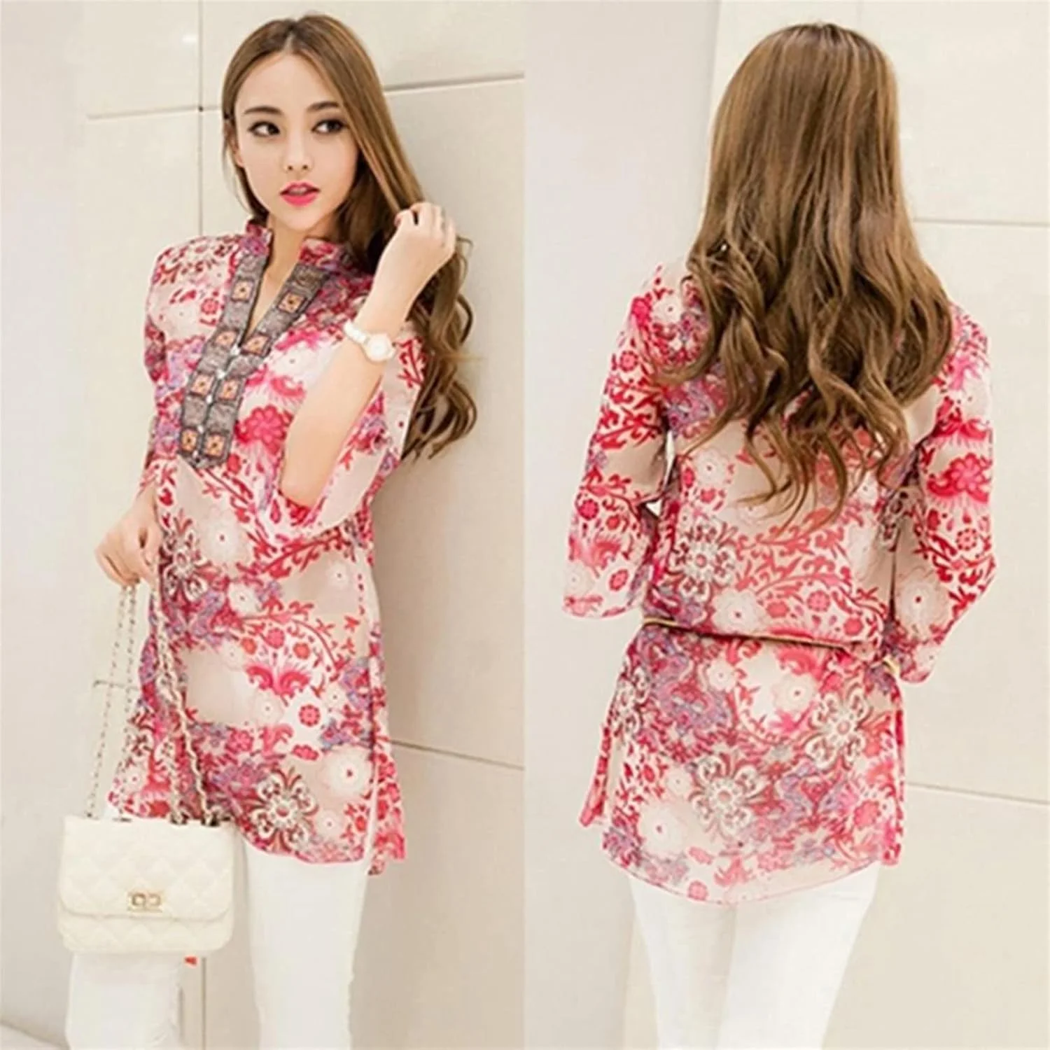 بلوز زنانه VETCS، پیراهن زنانه یقه ایستاده لباس خیابانی پیراهن طرح گل پیراهن پیراهن چند رنگ پیراهن زنانه (رنگ: Hortelã، سایز: 5XL) بلوز زنانه VETCS، پیراهن زنانه یقه ایستاده لباس خیابانی پیراهن طرح گل پیراهن پیراهن چند رنگ پیراهن زنانه (رنگ: Hortelã، سایز: 5XL)