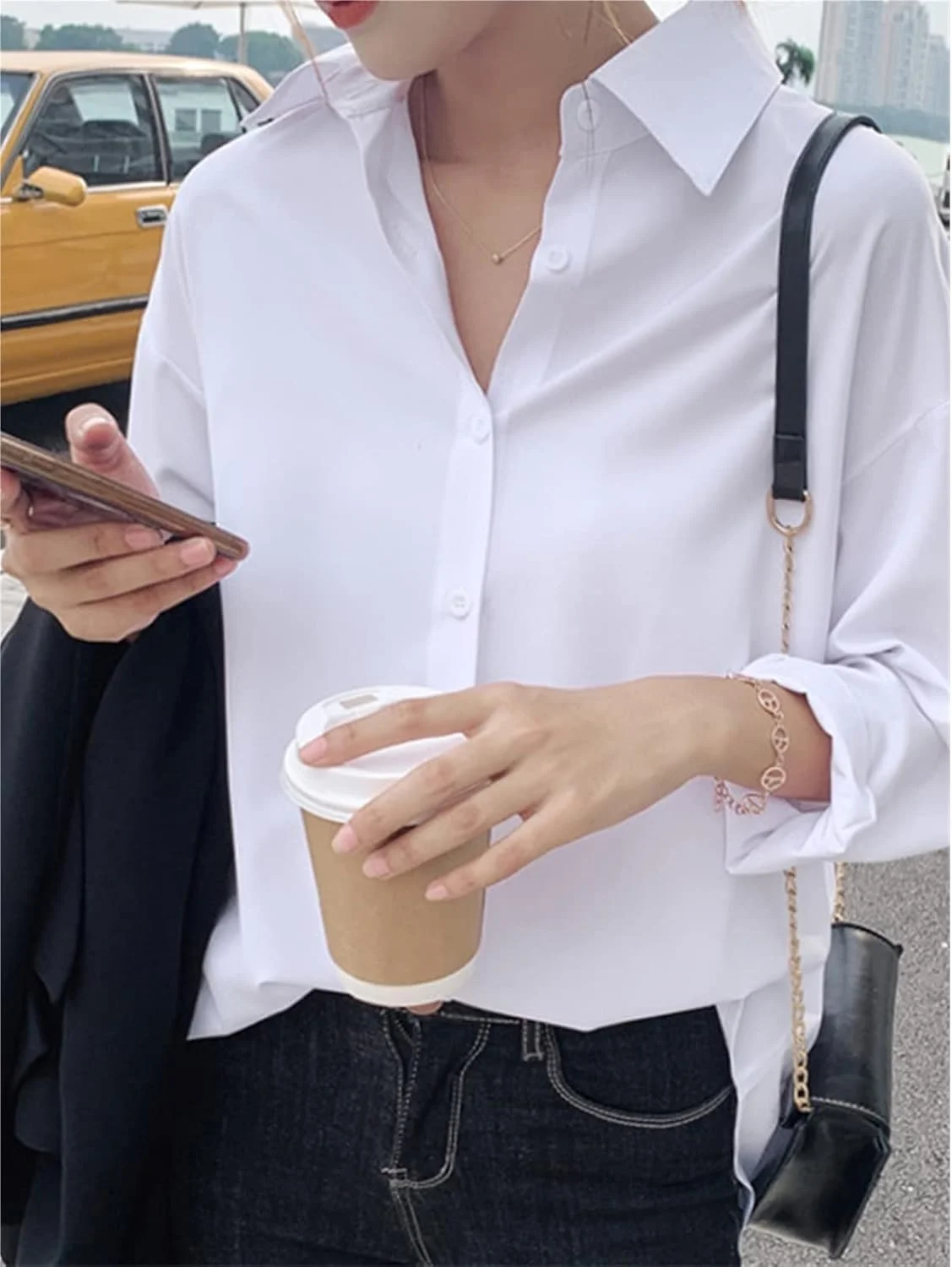 بلوز زنانه VETCS، بلوز شیفون زنانه، بلوز غیر رسمی ساده، بلوز آستین بلند مد روز زنانه (رنگ: سفید، سایز: S) بلوز زنانه VETCS، بلوز شیفون زنانه، بلوز غیر رسمی ساده، بلوز آستین بلند مد روز زنانه (رنگ: سفید، سایز: S)