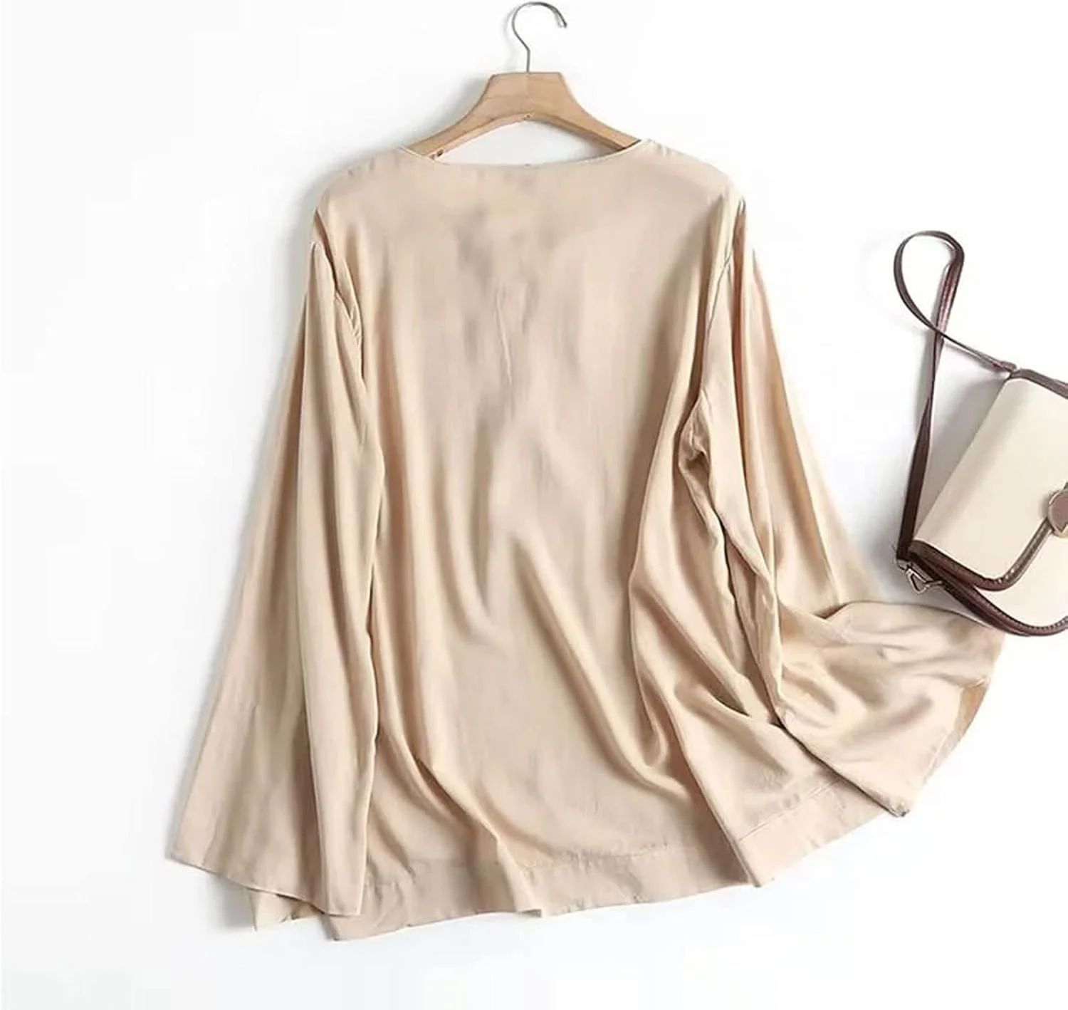 بلوز زنانه VETCS، پیراهن زنانه طرح قدیمی، آستین بلند، شیک، مناسب خیابان، پیراهن آزاد (سایز: S) بلوز زنانه VETCS، پیراهن زنانه طرح قدیمی، آستین بلند، شیک، مناسب خیابان، پیراهن آزاد (سایز: S)