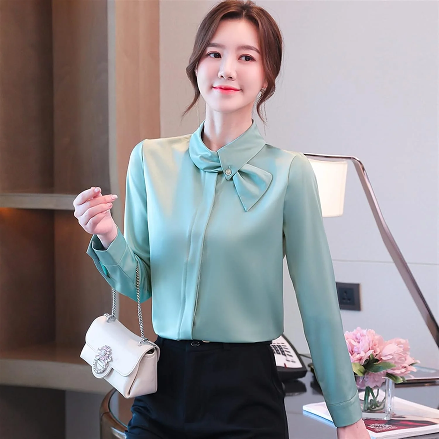 بلوز زنانه VETCS، پیراهن آستین بلند زنانه، بلوز زنانه شیفون، پیراهن زنانه (رنگ: آبی تیره، سایز: XL) بلوز زنانه VETCS، پیراهن آستین بلند زنانه، بلوز زنانه شیفون، پیراهن زنانه (رنگ: آبی تیره، سایز: XL)