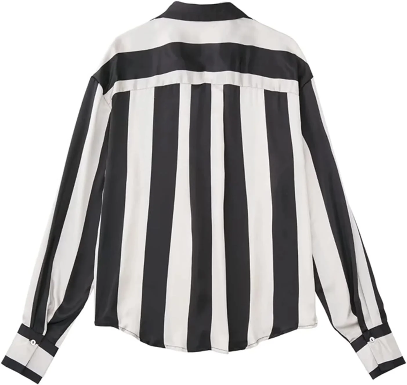 بلوز زنانه VETCS، پیراهن راه راه زنانه، پیراهن دکمه دار ساتن، تاپ زنانه آستین بلند مناسب بانوان شاغل (رنگ: چند رنگ، سایز: L) بلوز زنانه VETCS، پیراهن راه راه زنانه، پیراهن دکمه دار ساتن، تاپ زنانه آستین بلند مناسب بانوان شاغل (رنگ: چند رنگ، سایز: L)